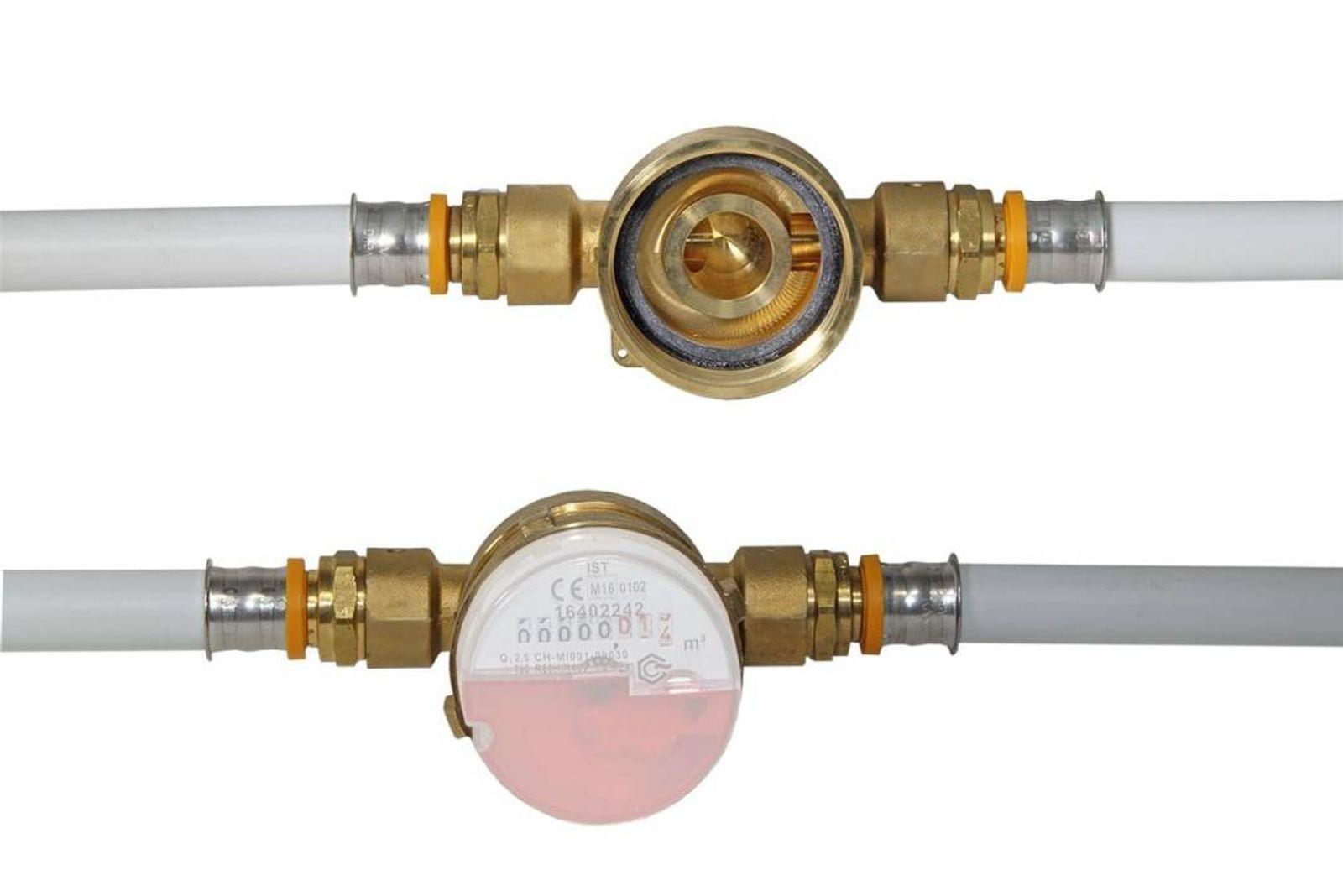 Einrohranschlussstück für Wohnungs-Wasserzähler Koax 2 Zoll – Bild 2 von 2