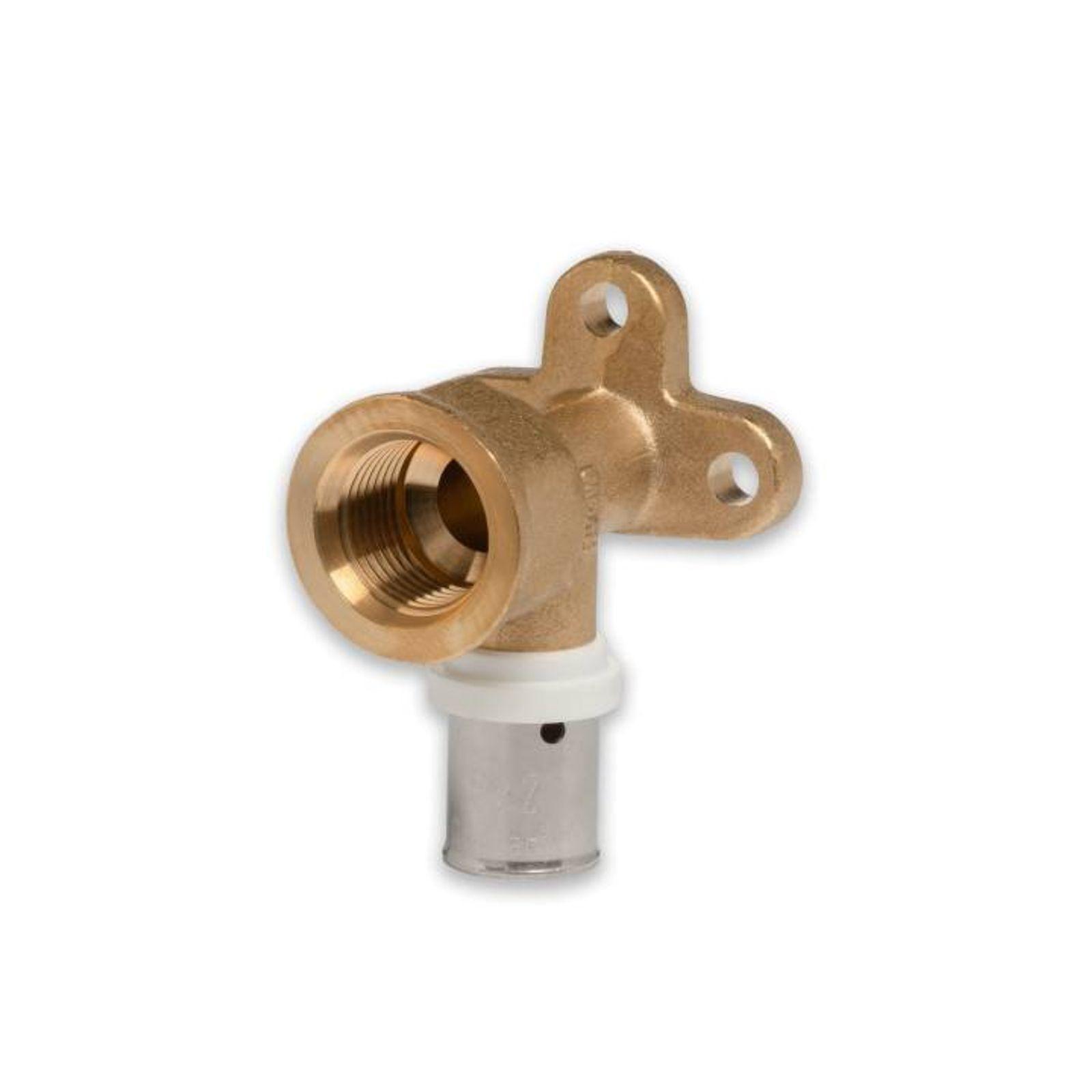 Selfio-Press Aluverbund Pressfitting Wandwinkel 16 x 2 - 1/2" - 52 mm TH + U Kontur DVGW - 10 Stück – Bild 2 von 2