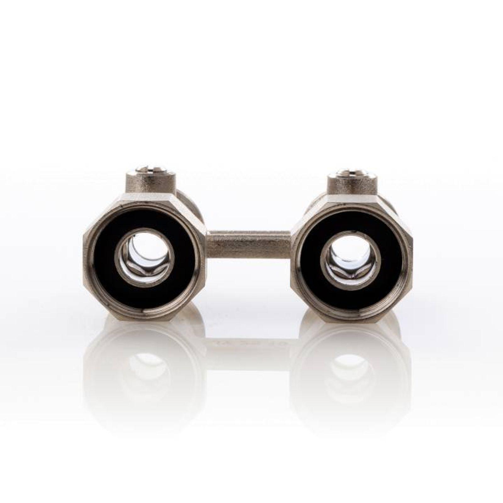 Simplex Hahnblock D2/50 Standard, Durchgangsform, für Heizkörper mit ¾ Zoll AG