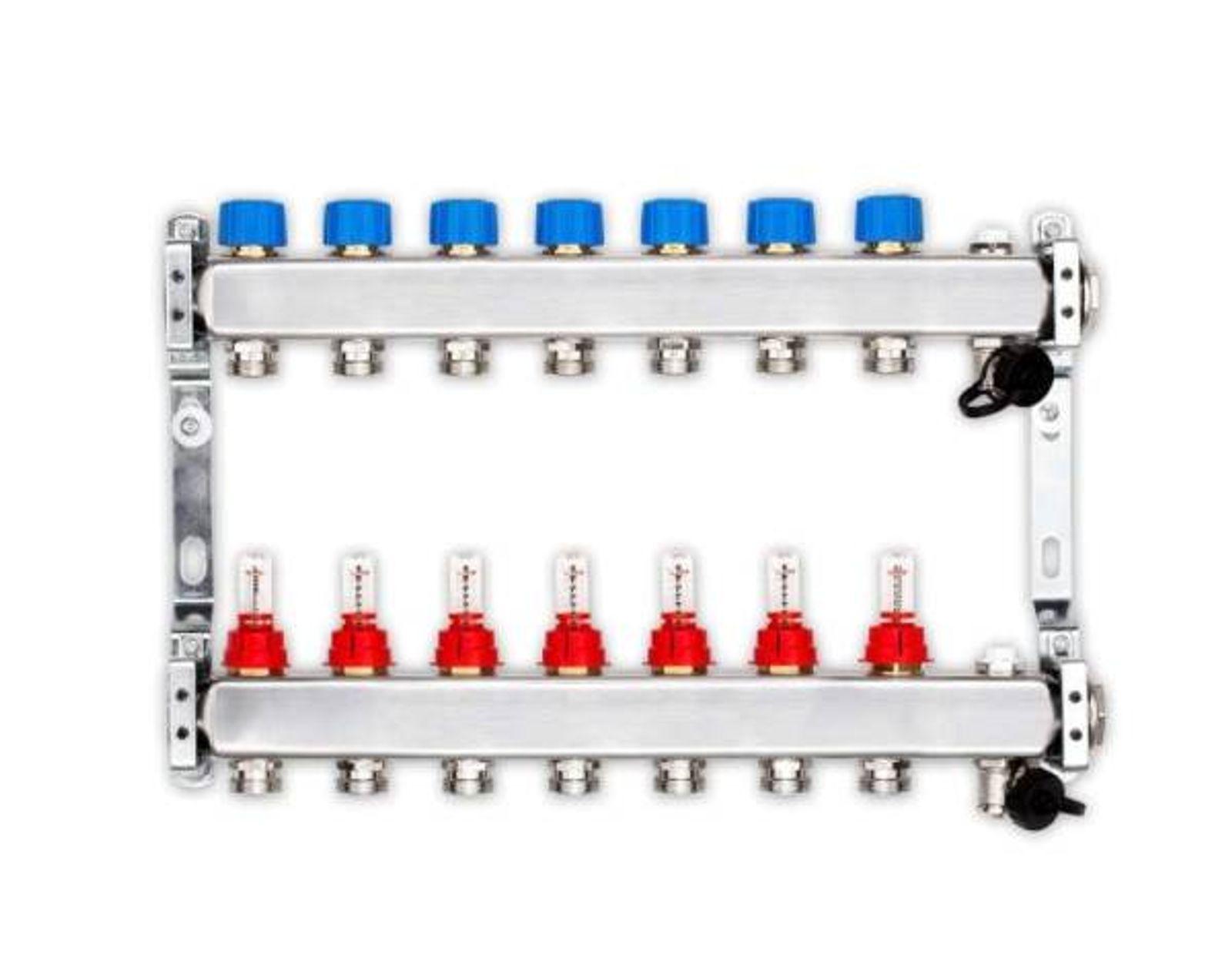 90 m² Set Tackersystem Faltplatte 30 mm WLG 045 16x2 Alu-Verbundrohr Raster 15 cm 7 Heizkreise LCD Regler 230 V + Zubehör – Bild 4 von 14