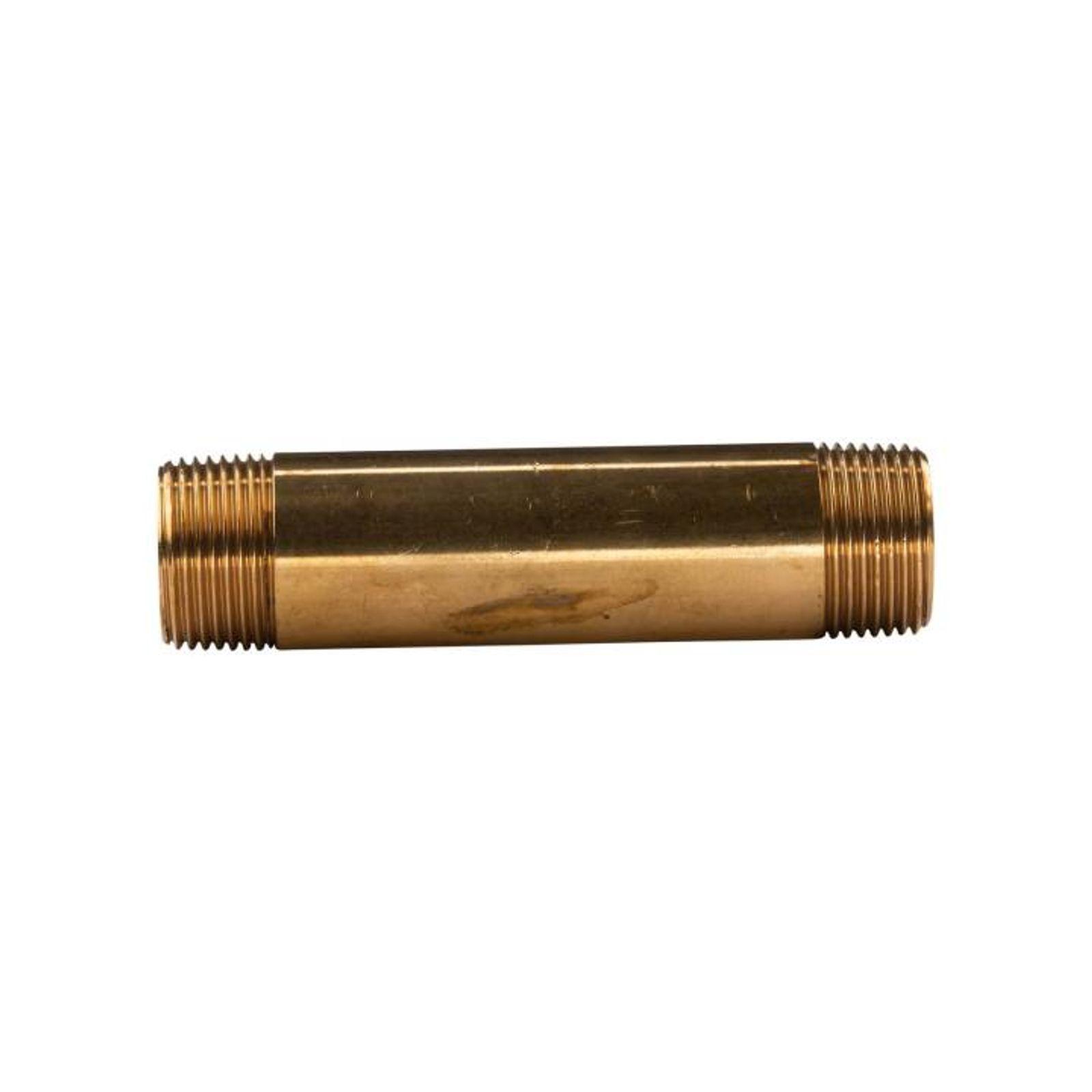 Messing Gewinde-Fitting Distanz Doppelnippel 1"-1" L= 130 mm, schwere Ausführung – Bild 2 von 2