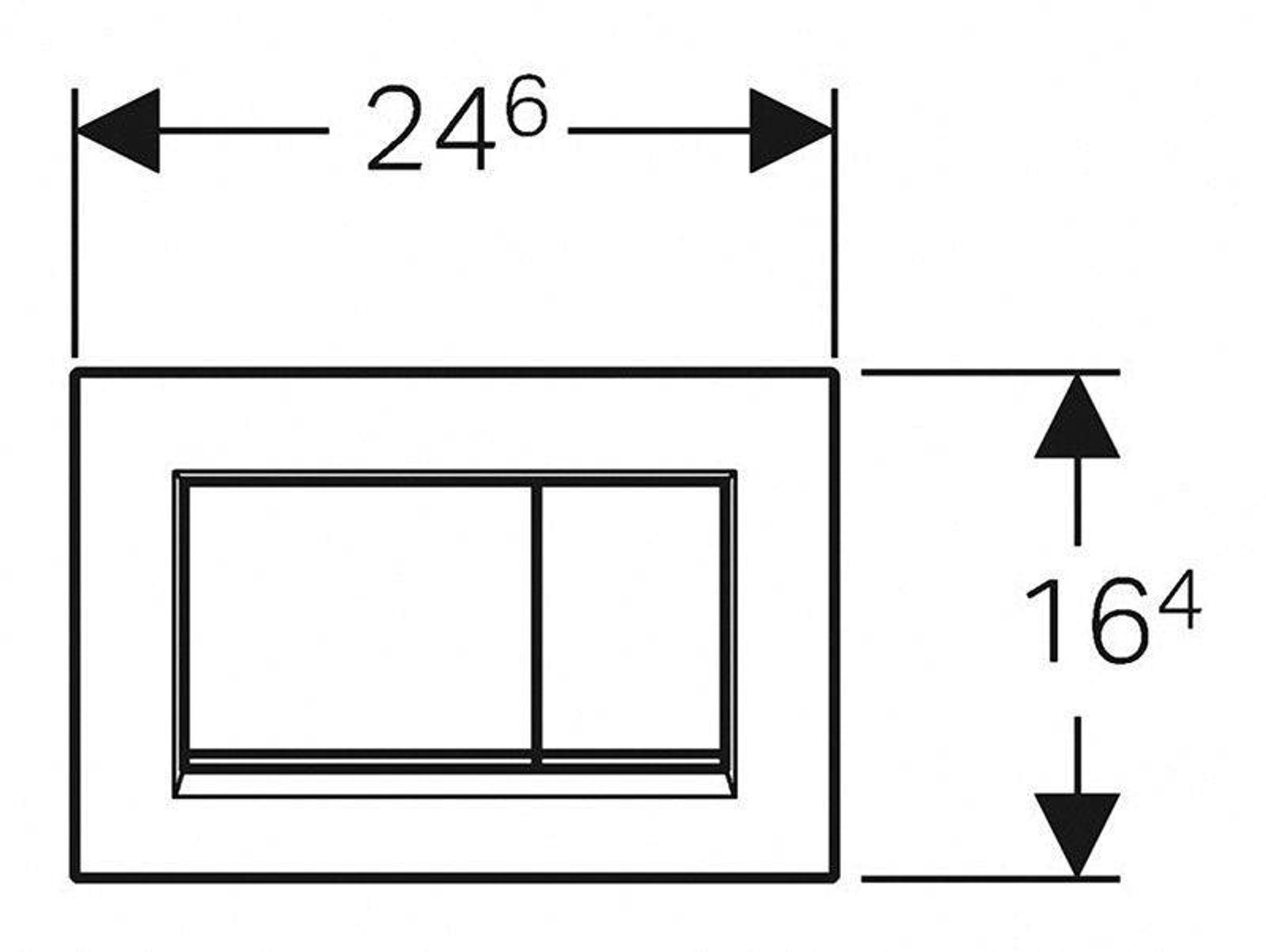 GEBERIT Betätigungsplatte SIGMA30 für 2-Mengen-Spülung, weiss / glanzchrom – Bild 3 von 4