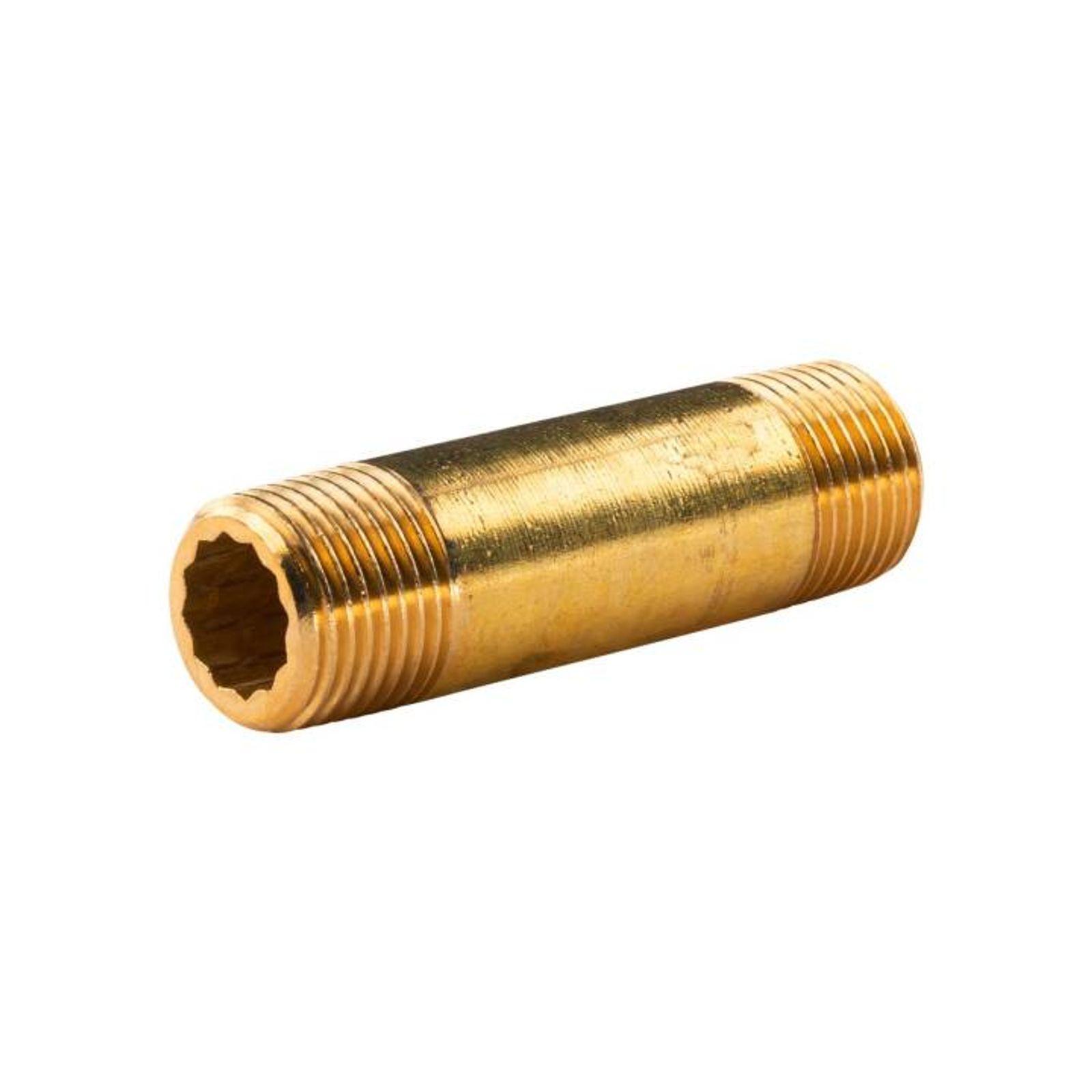Messing Gewinde-Fitting Distanz Doppelnippel 1/2"-1/2" L= 70 mm, schwere Ausführung – Bild 2 von 2