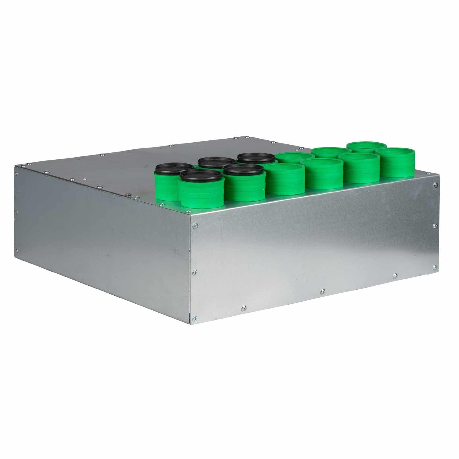 AERIVA Luftverteiler mit Schalldämpfer DN 180, 12 x DN 75