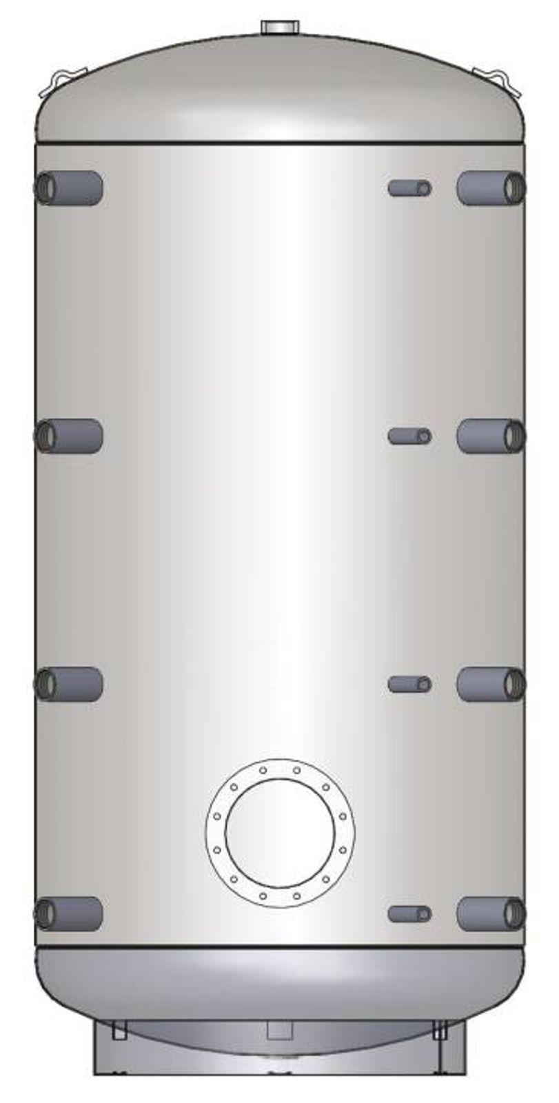 Pufferspeicher PSF mit Flansch Durchmesser 240 mm und 100 mm Isolierung 500 l – Bild 4 von 6