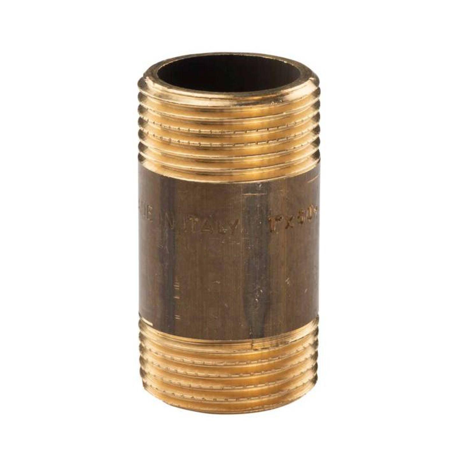 Messing Gewinde-Fitting Distanz Doppelnippel 1"-1" L= 60 mm, schwere Ausführung – Bild 2 von 2
