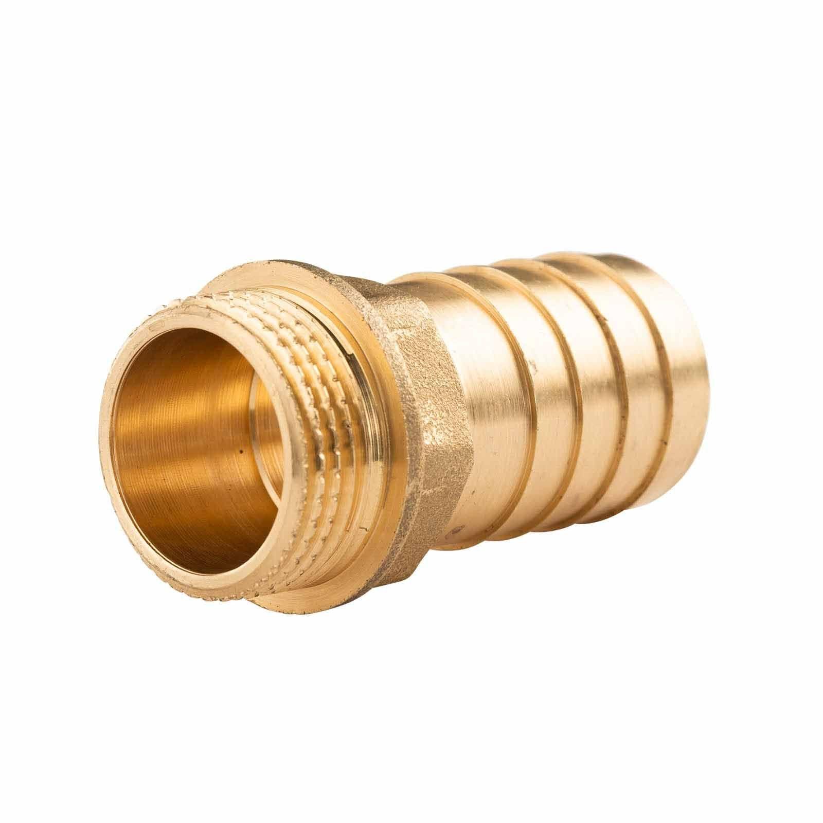 Messing Gewinde-Fitting Schlauchanschluss 3/4" AG (DN 20) Länge 25 mm - schwere Ausführung – Bild 3 von 3