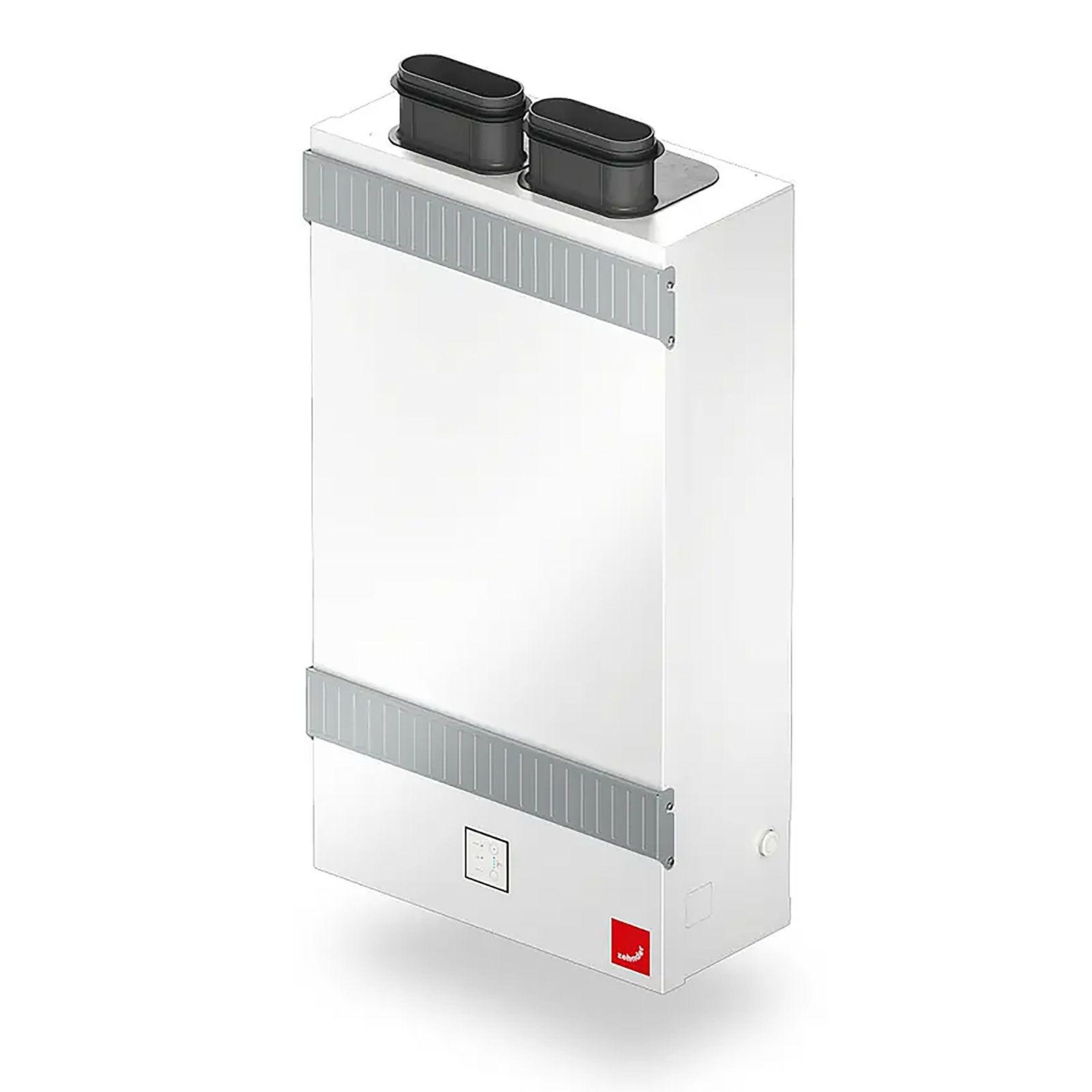 Zehnder Komfort-Lüftungsgerät ComfoAir Fit 100 CL Enthalpie, Feuchte-Sensorplatine, Zuluftanschluss links, Außen- und Fortluftanschlüsse hinten