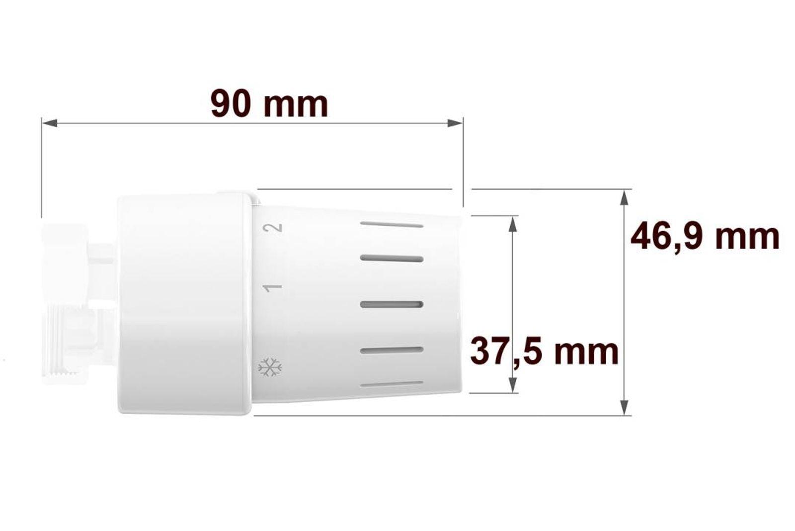 Simplex Heizung Design-Thermostatkopf TC-S3 Klemmanschluss – Bild 4 von 4
