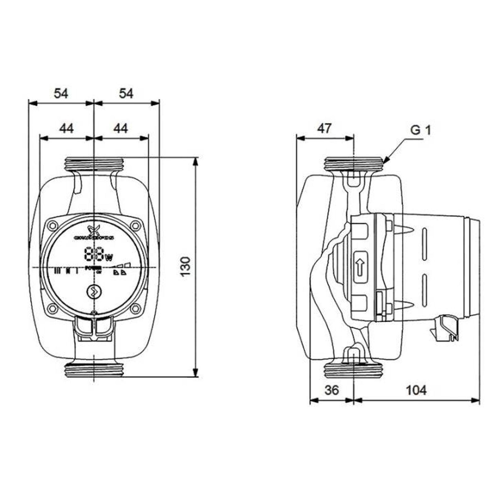 Grundfos Alpha1 15-40 130 mm Hocheffizienz-Umwälzpumpe inkl. Wärmedämmschale – Bild 2 von 2
