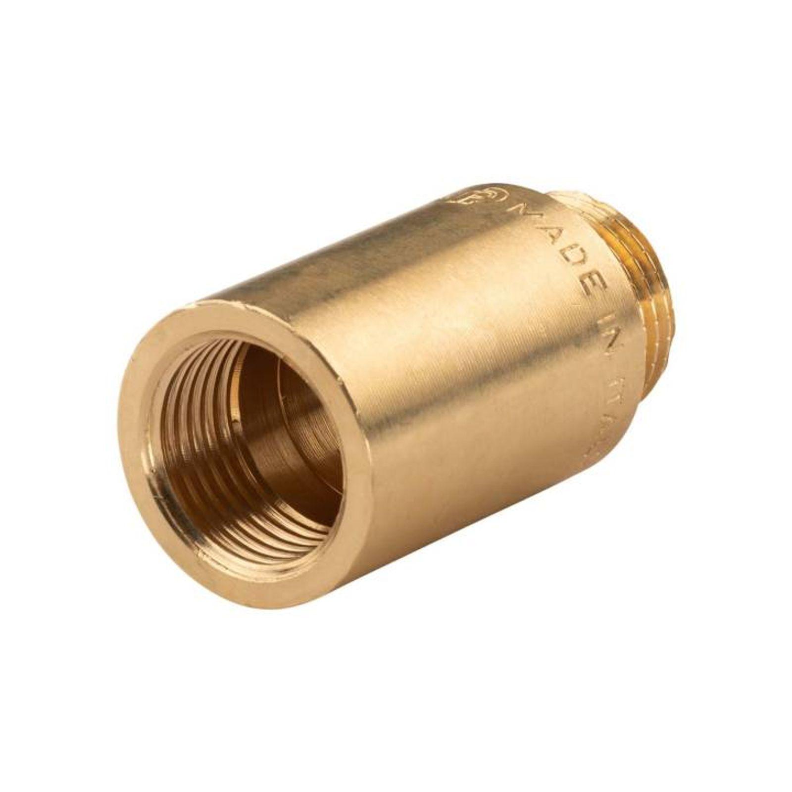 Messing Gewinde-Fitting Hahnverlängerung IG/AG 1/2" (DN 15) Länge 40 mm - schwere Ausführung