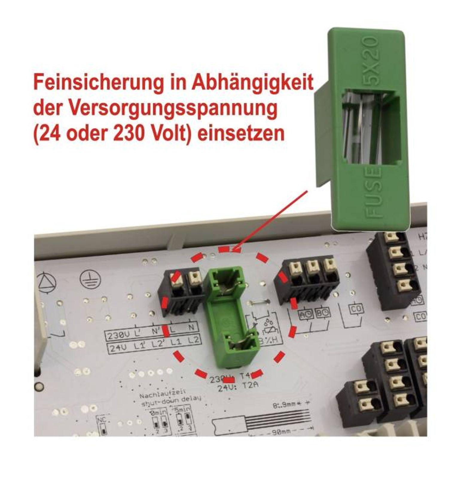 Anschlussleiste Alpha Basis direct Standard 24 V / 230 V für 6 Heizzonen
