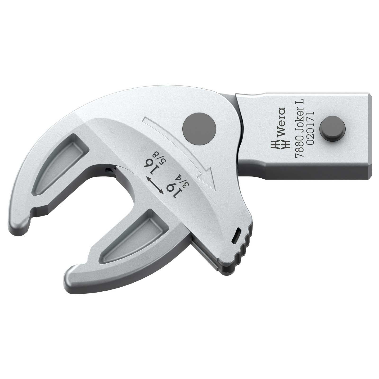 Wera 7880 Joker L Selbstjustierender Einsteck-Maulschlüssel für Schlüsselweite 16-19 mm, 14x18 mm