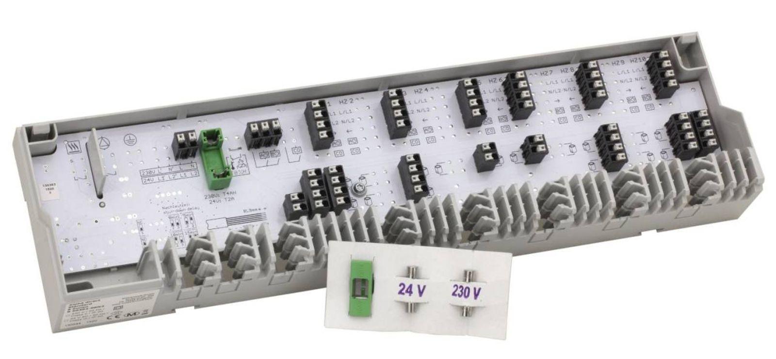 Anschlussleiste Alpha Basis direct Standard 24 V / 230 V für 6 Heizzonen