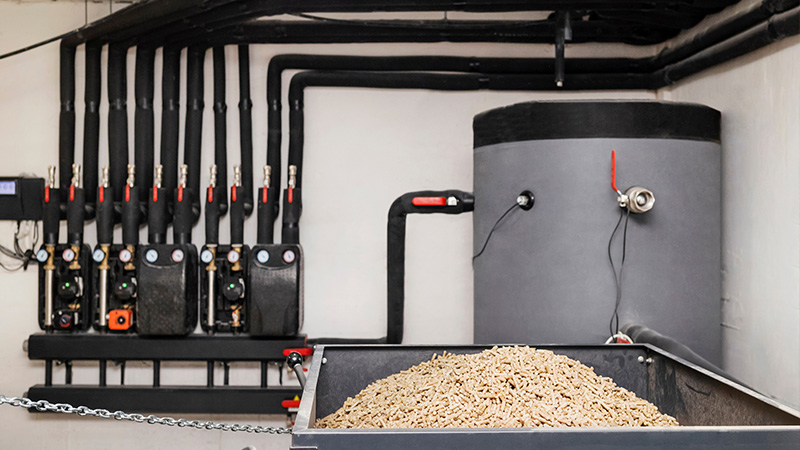 Pellets im Speicher