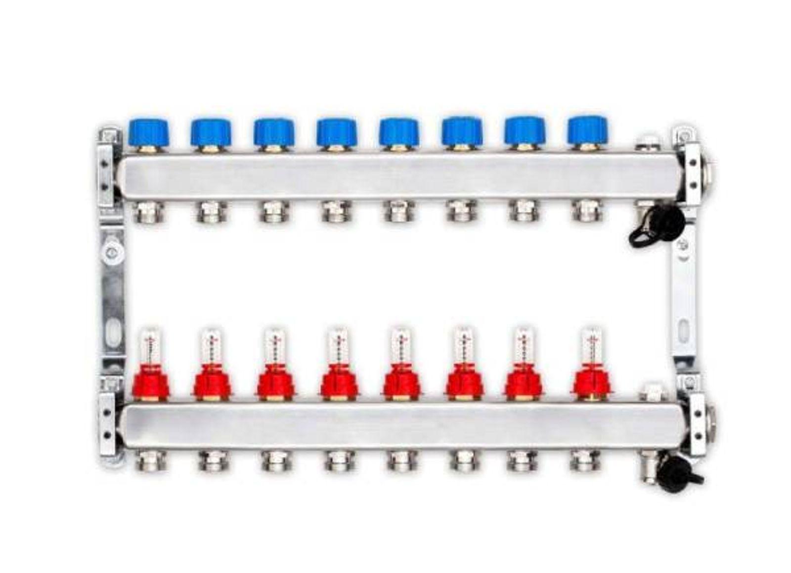 80 m² Set Tackersystem Faltplatte 20 mm WLG 045 16x2 PE-RT Rohr Raster 10 cm 8 Heizkreise LCD Regler 230 V + Zubehör – Bild 4 von 14