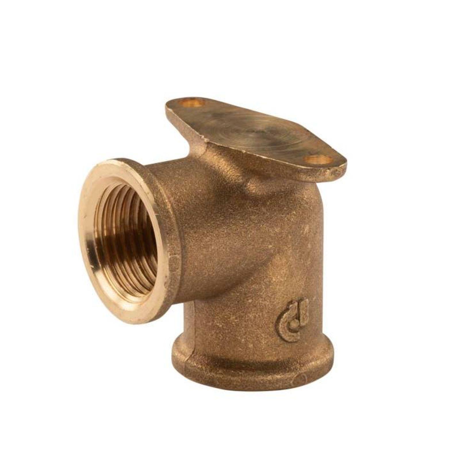 Messing Gewinde-Fitting Wandwinkel 1/2" IG - 1/2" IG – Bild 2 von 2