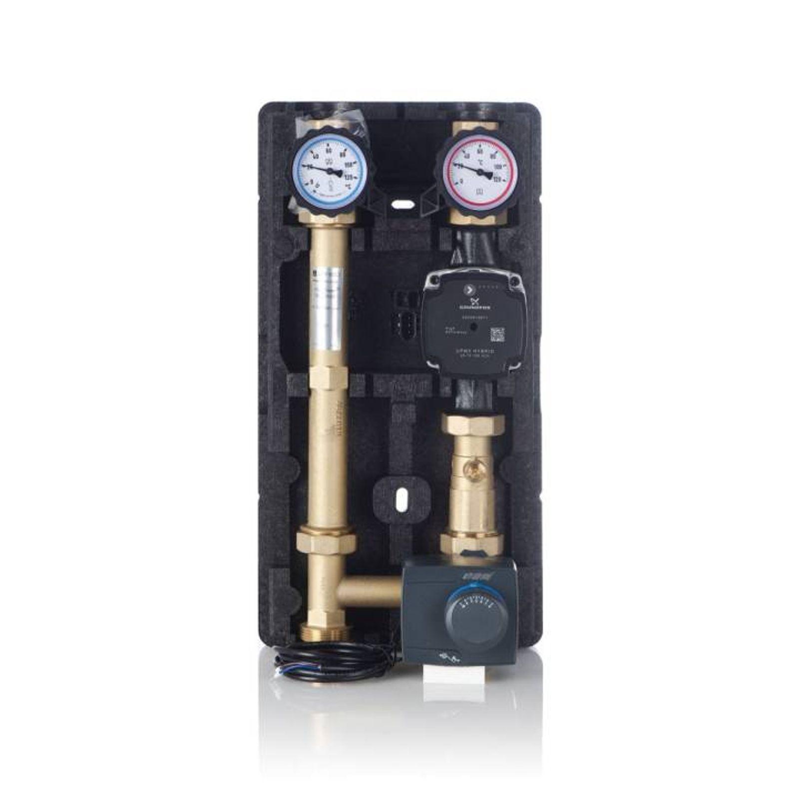Afriso Heizungspumpengruppe PrimoTherm 180-2 DN 25 mit Pumpe und 3-Wege-Mischer für gemischte Heizkreise – Bild 3 von 4