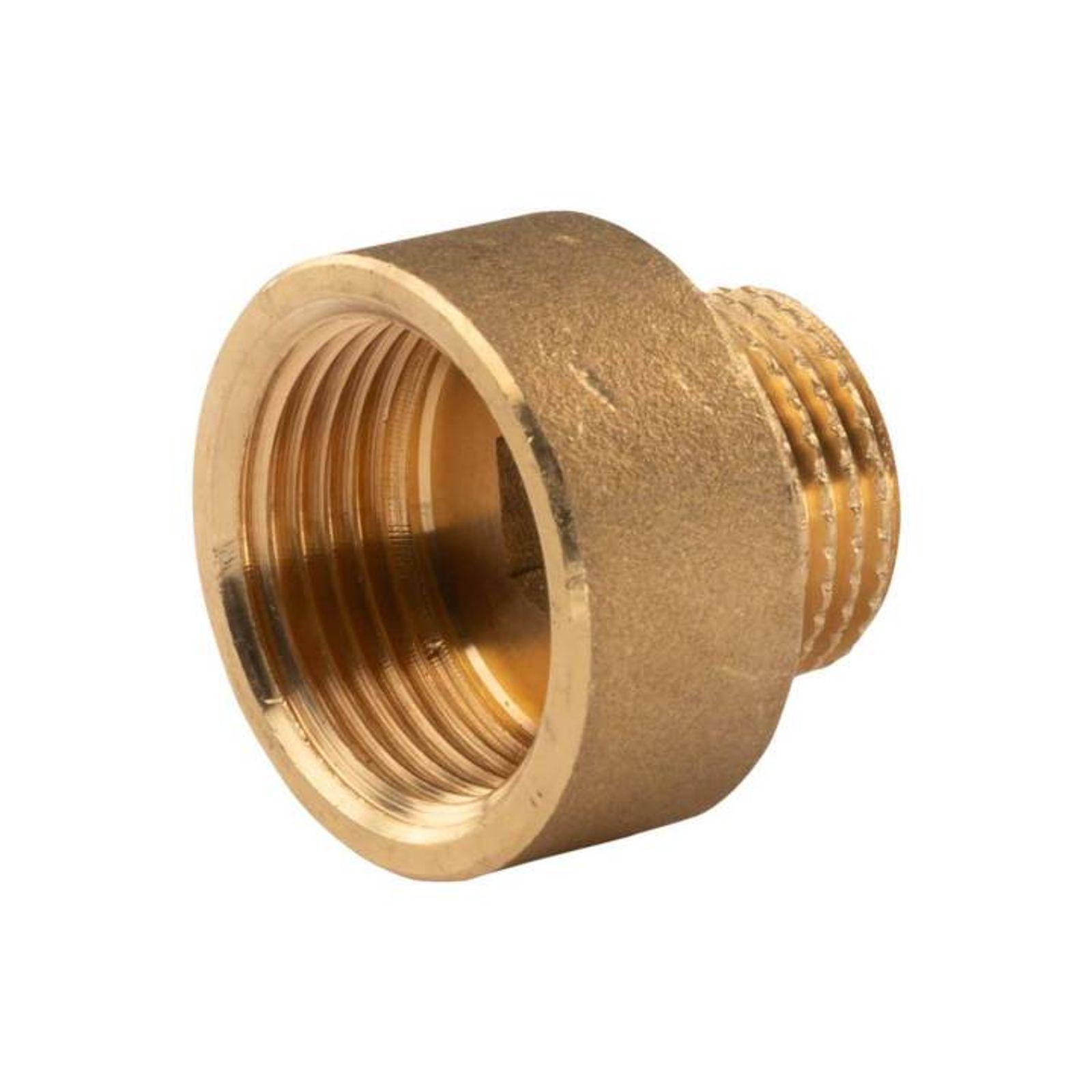 Messing Gewinde-Fitting Reduzierstück 3/4"IG (DN 20) - 1/2"AG (DN 15) - schwere Ausführung – Bild 2 von 2