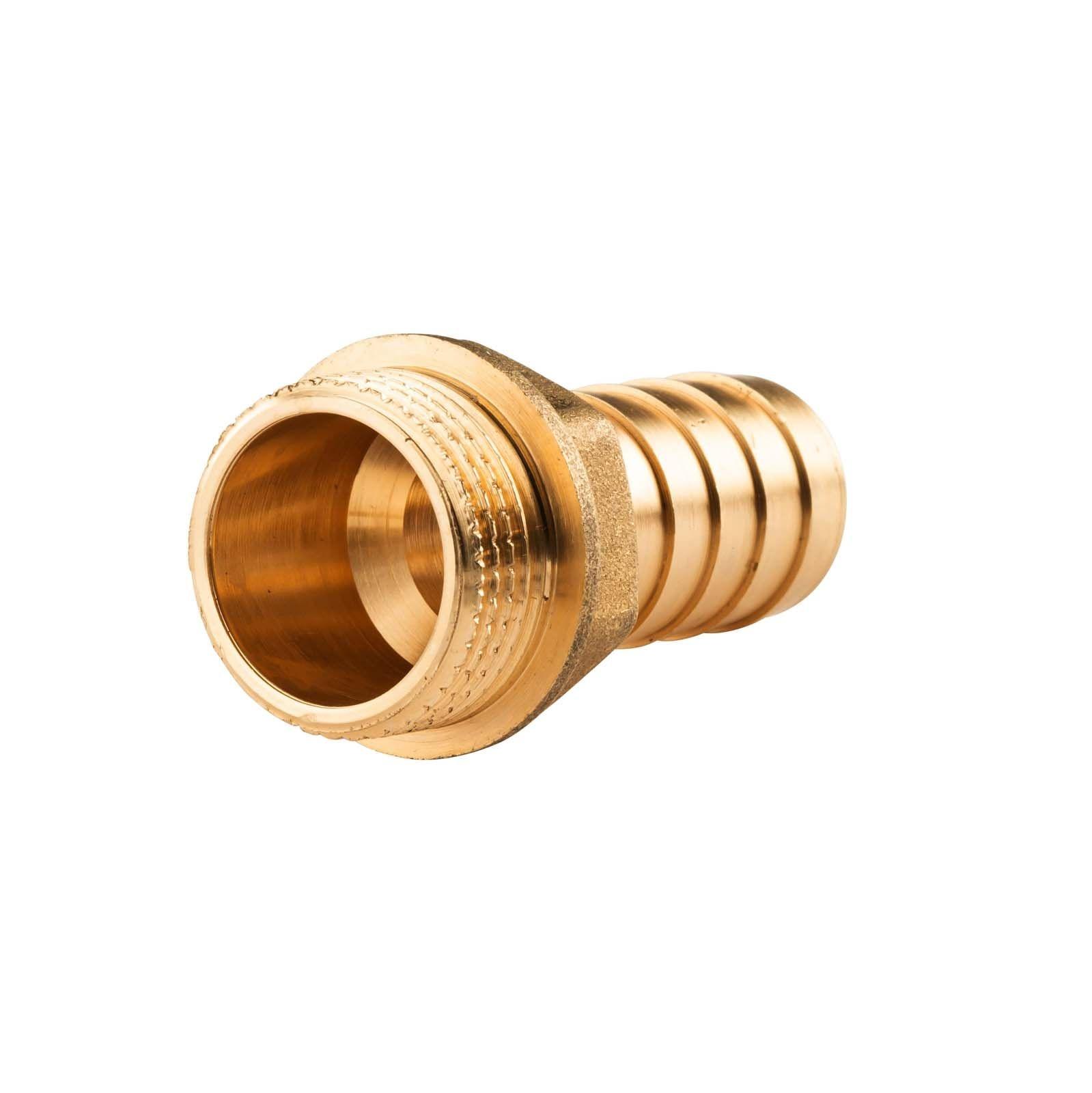 Messing Gewinde-Fitting Schlauchanschluss 3/4" AG (DN 20) Länge 20 mm - schwere Ausführung – Bild 3 von 3
