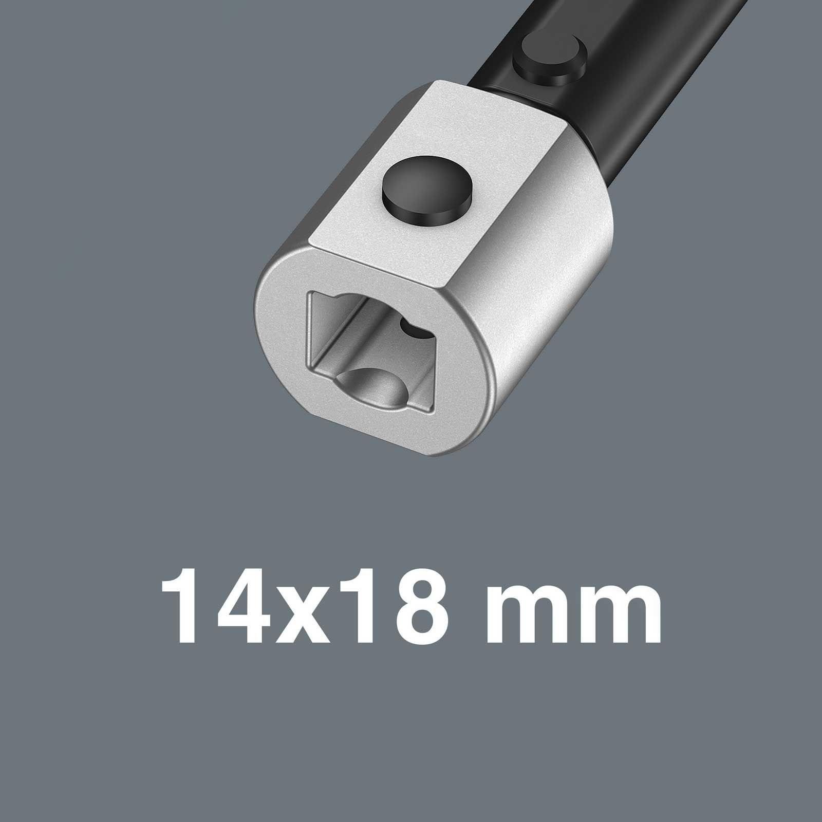 Wera 7880 Joker 3XL Selbstjustierender Einsteck-Maulschlüssel für Schlüsselweite 32-41 mm, 14x18 mm