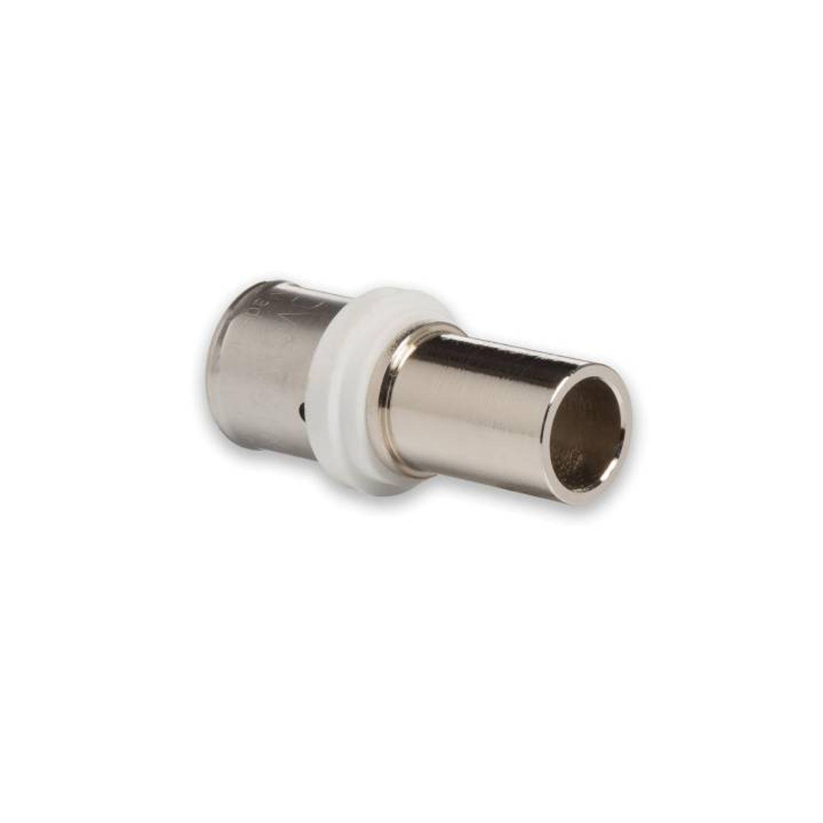 Selfio-Press Aluverbund Pressfitting Übergang Kupferrohr 20 x 2 mm - 18 mm (Pressanschluss) vernickelt TH + U Kontur
