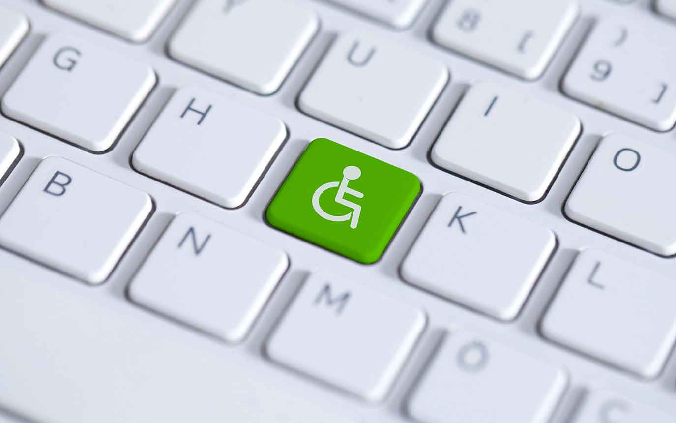 Tastatur mit Barrierefreiheit-Symbol