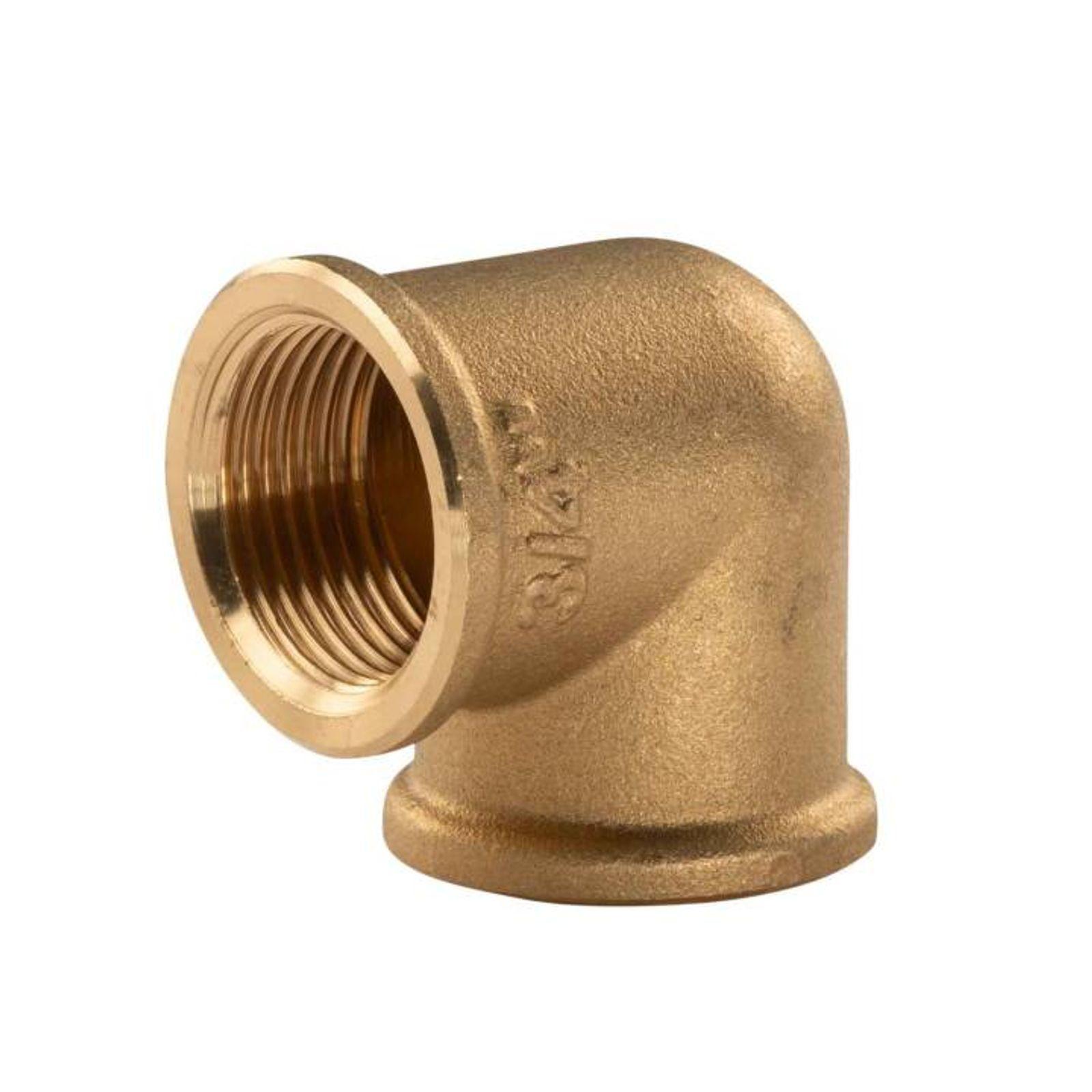 Messing Gewinde-Fitting 90° Winkel 3/4"IG - 3/4"IG (DN 20) - schwere Ausführung