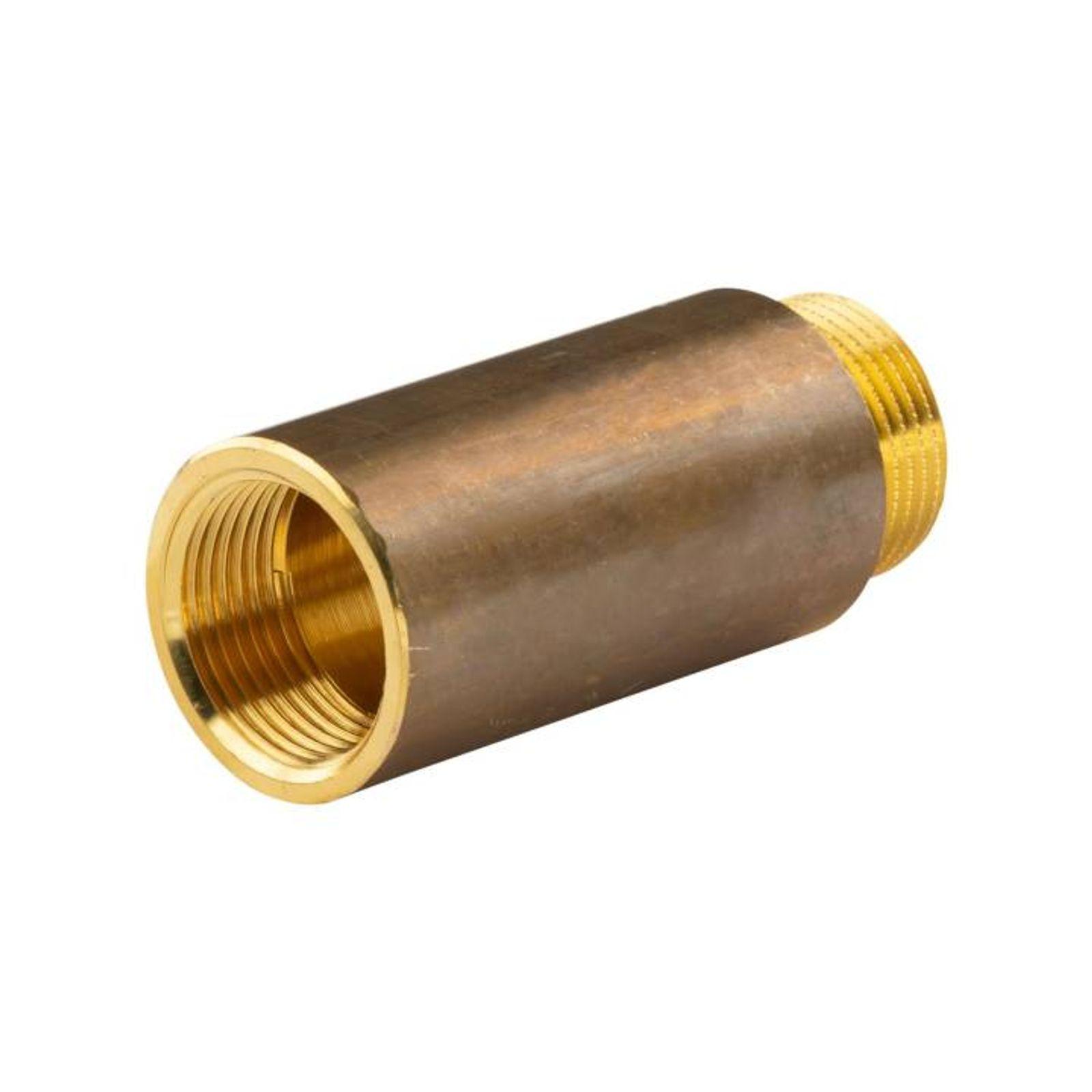 Messing Gewinde-Fitting Hahnverlängerung IG/AG 3/4" (DN 20) Länge 60 mm - schwere Ausführung – Bild 2 von 2