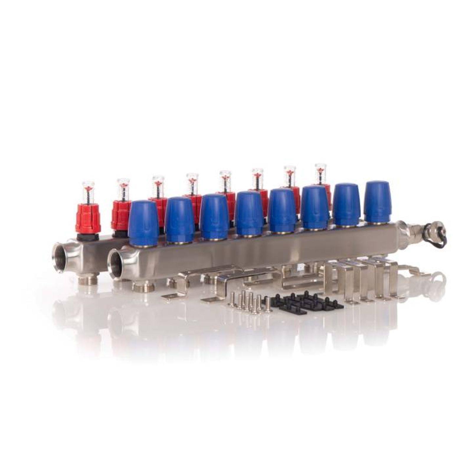 Heizkreisverteiler BASIC für Fußbodenheizung, 8 Heizkreise – Bild 2 von 8