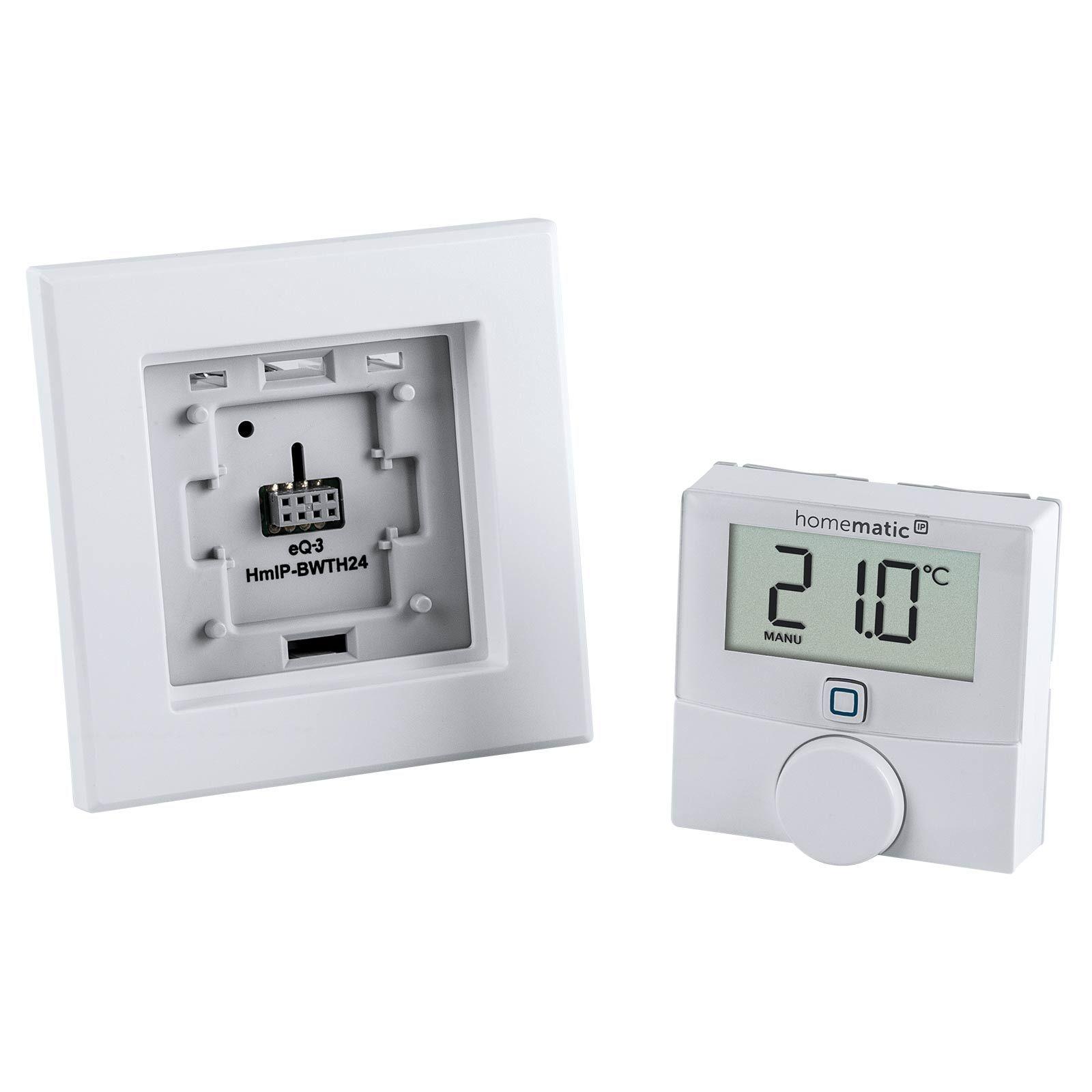 Homematic IP Smart Home Wandthermostat mit Schaltausgang HmIP-BWTH24 - für Markenschalter, 24 V