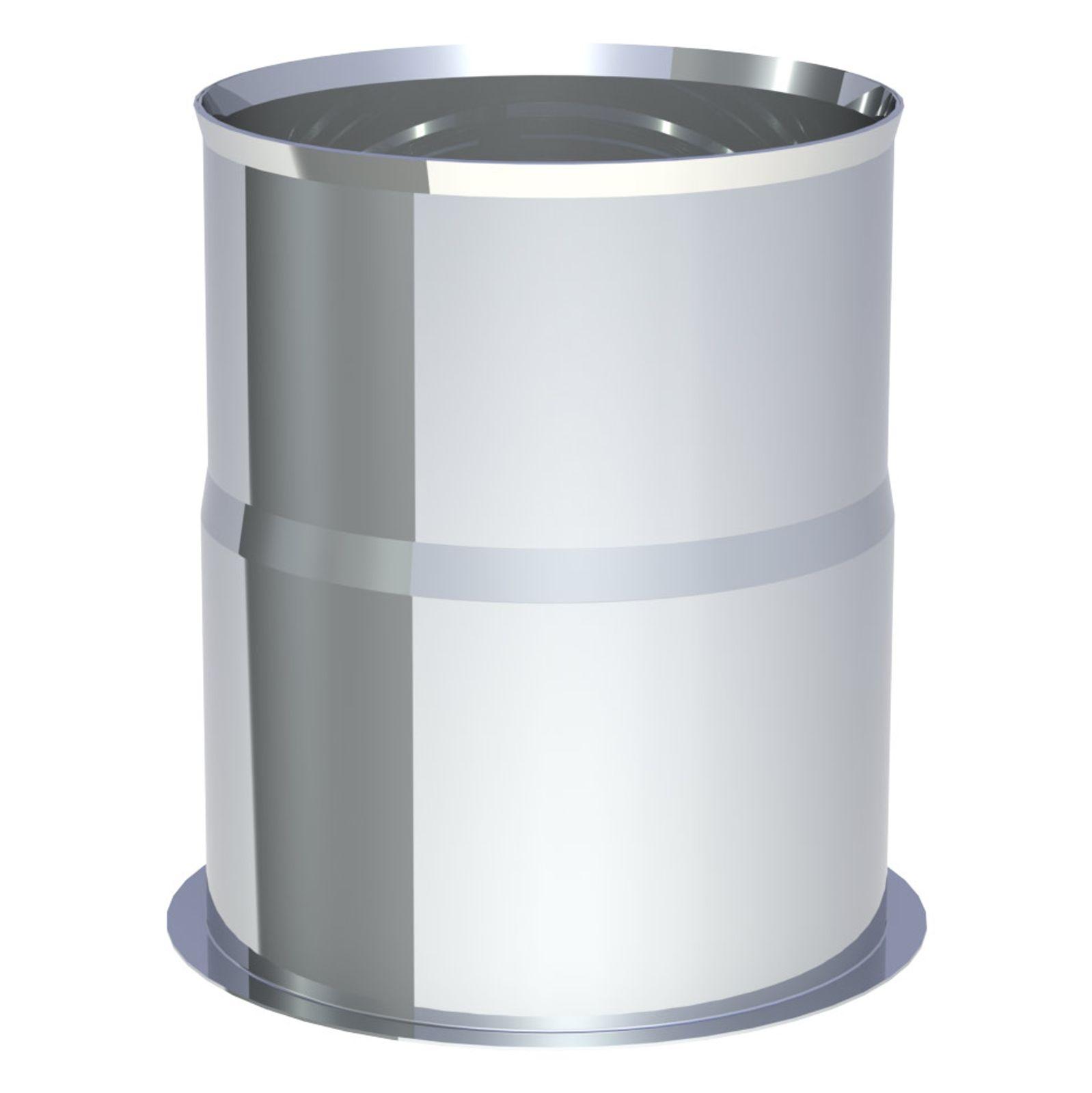 Jeremias PELLET-LINE Wandfutter Edelstahl, druckdicht Edelstahl unlackiert Ø 80 mm