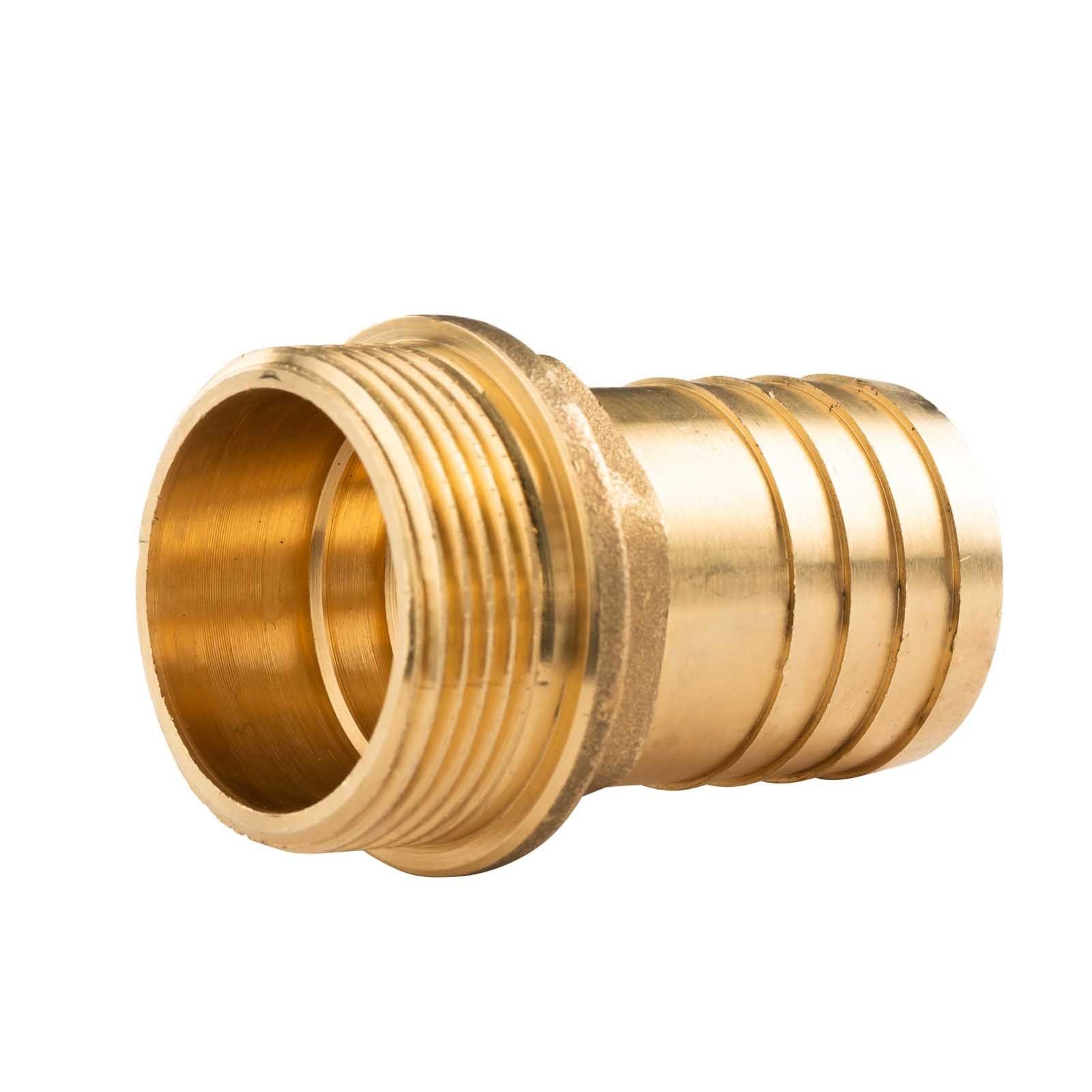 Messing Gewinde-Fitting Schlauchanschluss 1 1/4" AG (DN 32) Länge 35 mm - schwere Ausführung – Bild 3 von 3