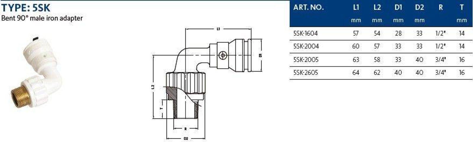 Aluverbund Steckfitting Henco Vision Übergangswinkel Außengewinde 90° 20 x 2 - 1/2" AG 10 Stück – Bild 3 von 3