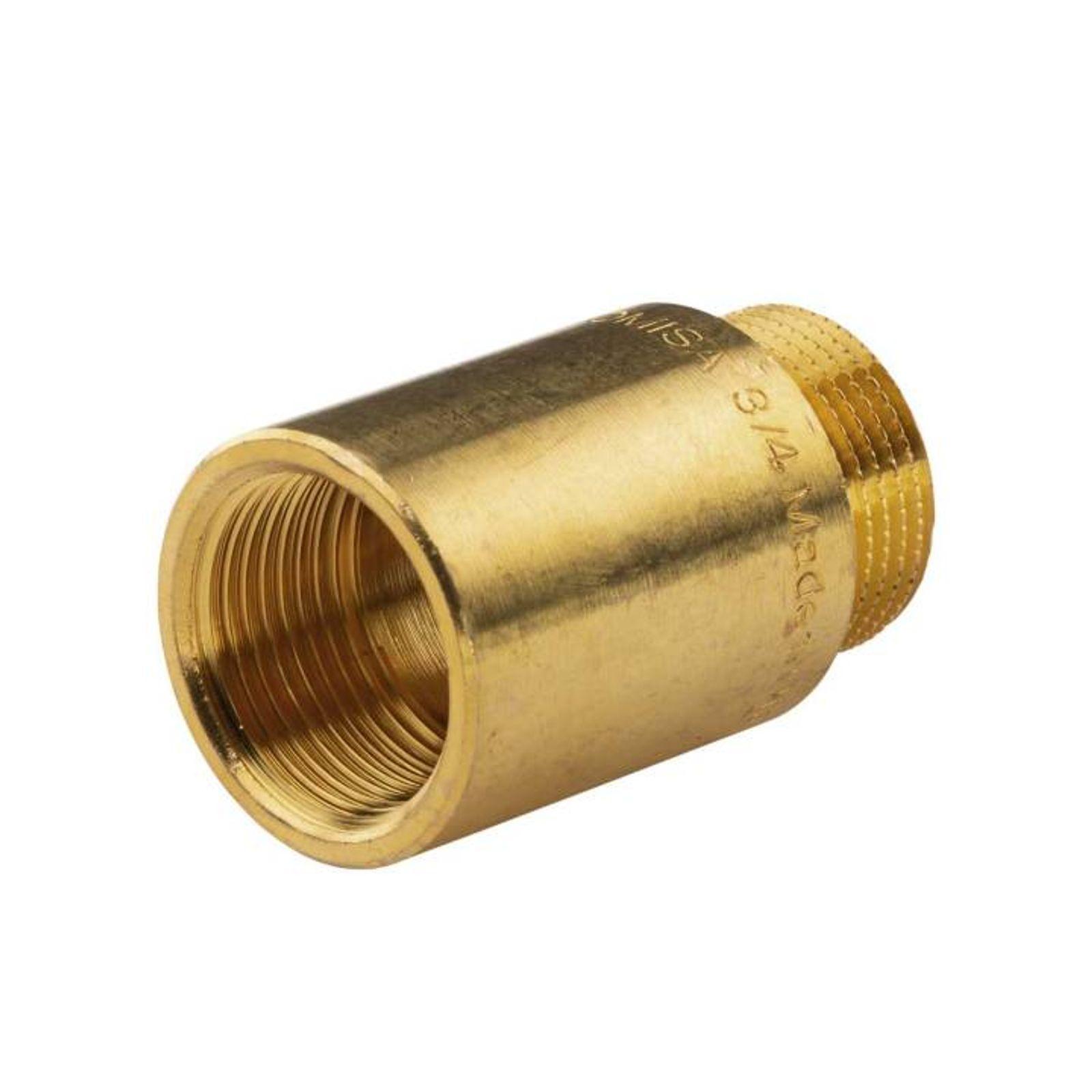 Messing Gewinde-Fitting Hahnverlängerung IG/AG 3/4" (DN 20) Länge 40 mm - schwere Ausführung – Bild 2 von 2