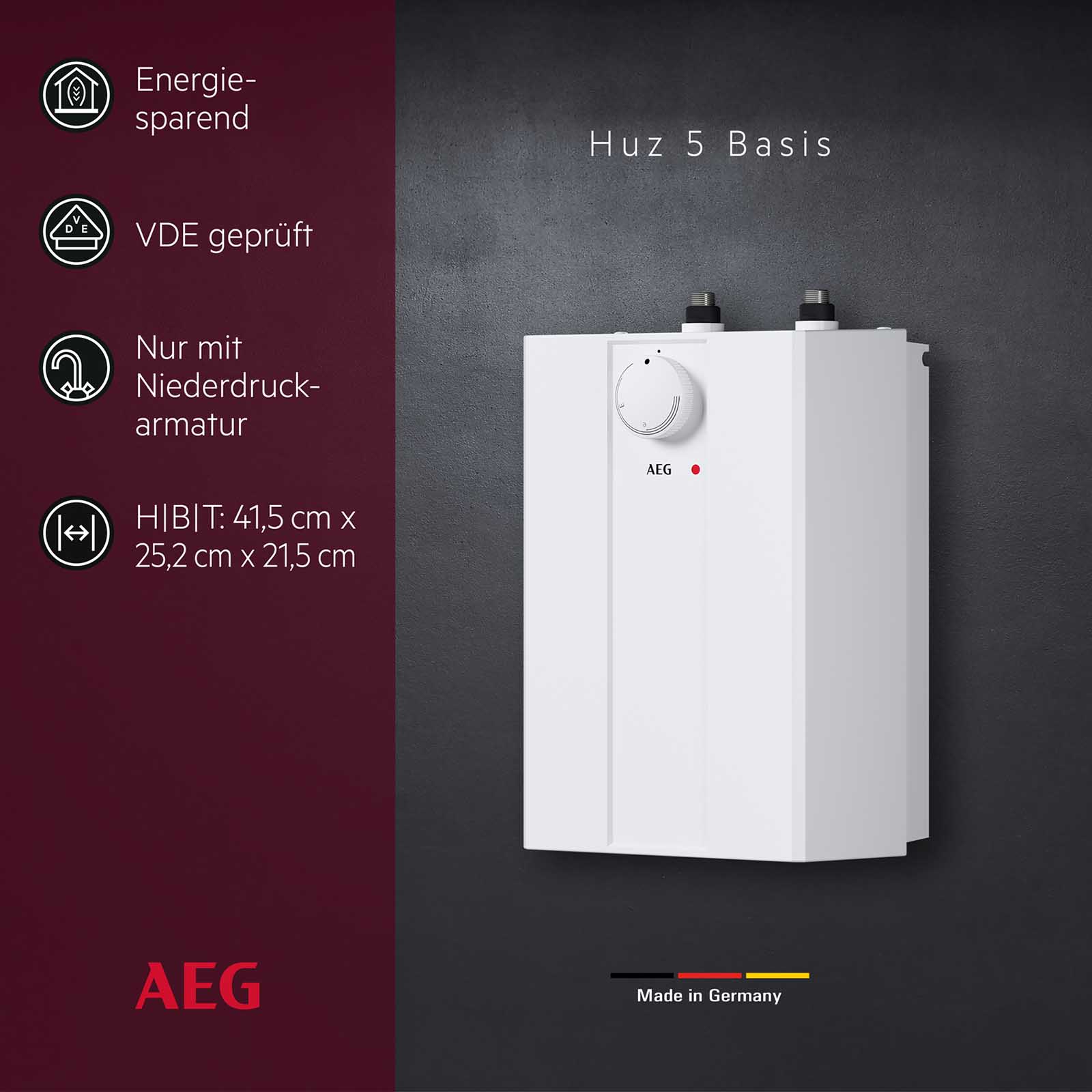 AEG Kleinspeicher Huz 5 Basis Untertisch 5 Liter 2 kw 230 V – Bild 5 von 9