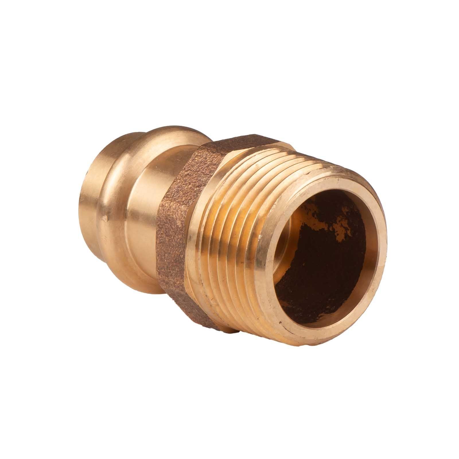 Kupfer Pressfitting Übergang aus Rotguss 22 mm - 1" AG V+M-Kontur DVGW – Bild 2 von 2