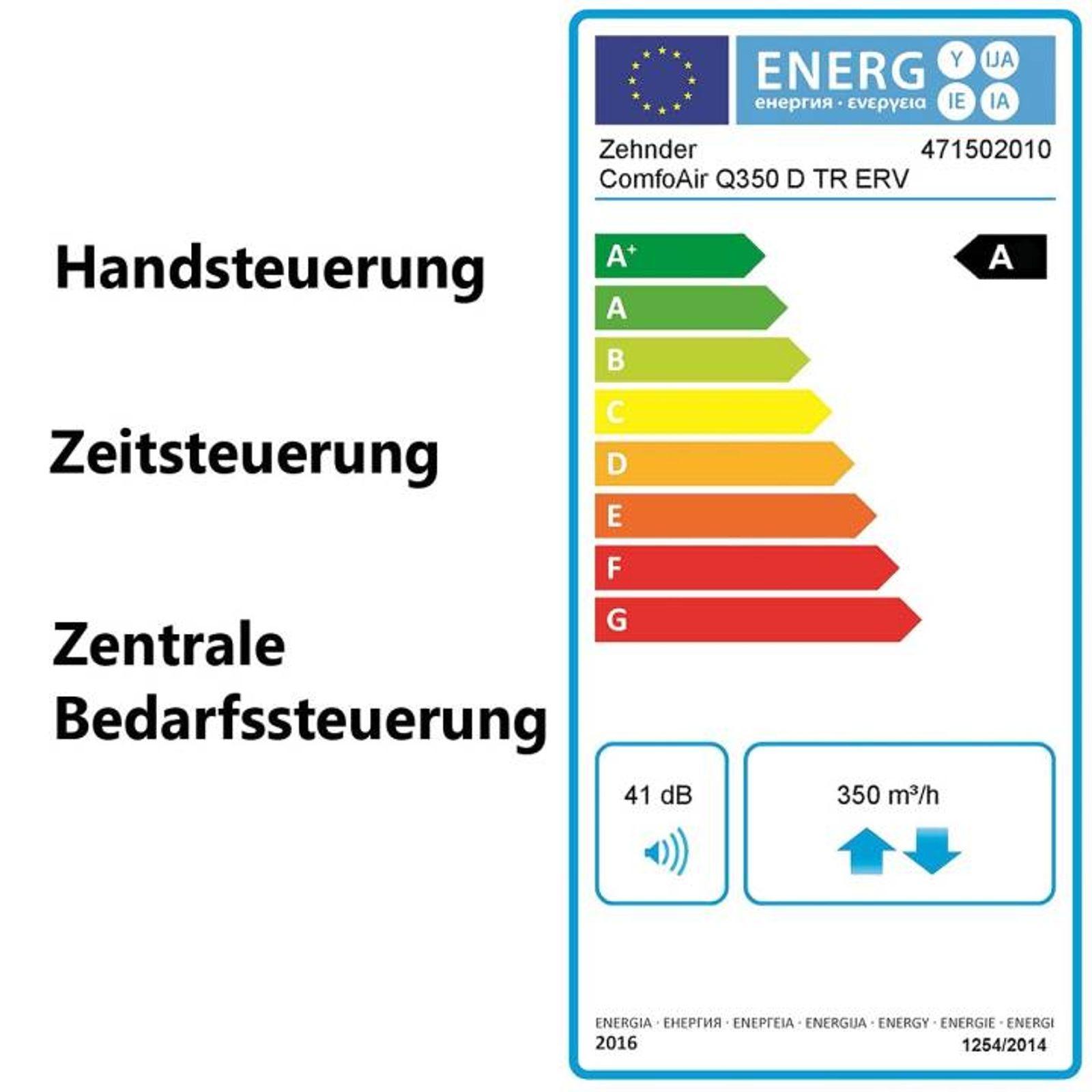 Zehnder Lüftungsgerät ComfoAir Q350 TR Enthalpie – Bild 5 von 5