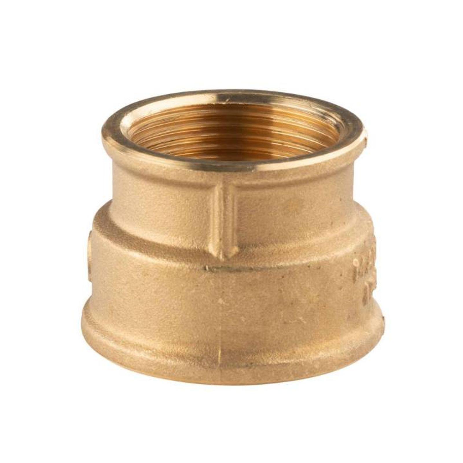 Messing Gewinde-Fitting Reduziermuffe 1 1/4"IG (DN 32) - 1 1/2"IG (DN 40) - schwere Ausführung – Bild 2 von 2