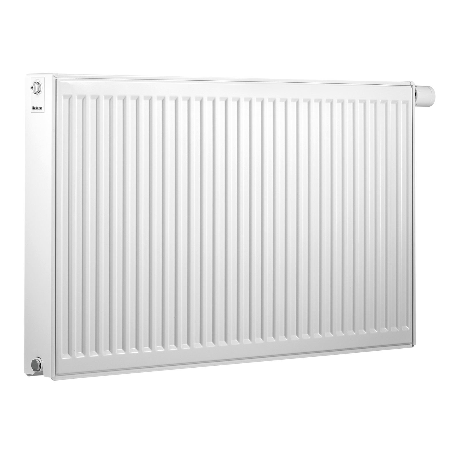 Buderus VC-Profil.2 Logatrend Flachheizkörper Typ 22, 300 x 1200 mm, Ausführung FMS, mit Stopfen, Anschluss rechts