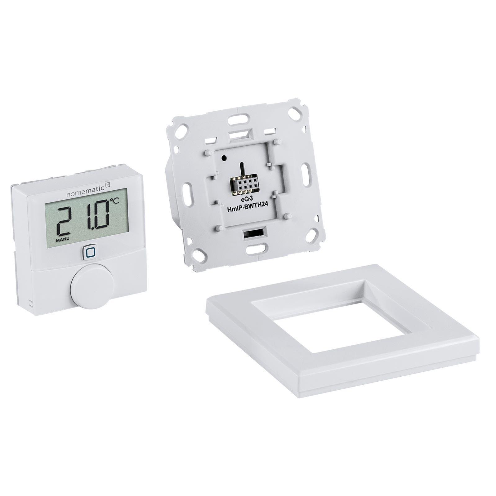 Homematic IP Smart Home Wandthermostat mit Schaltausgang HmIP-BWTH24 - für Markenschalter, 24 V
