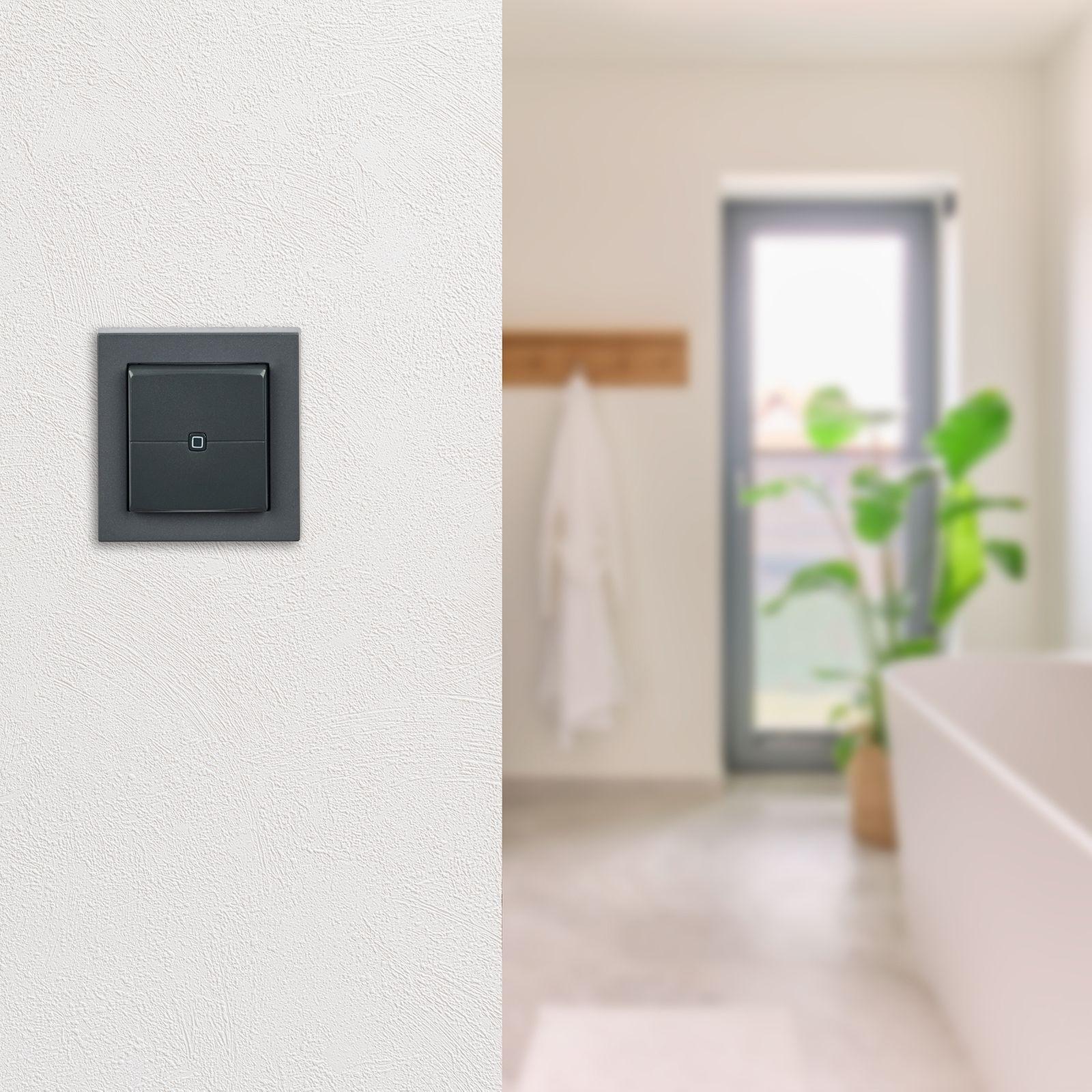 Homematic IP Smart Home Temperatur- und Luftfeuchtigkeitssensor innen HmIP-STH-A anthrazit – Bild 8 von 8