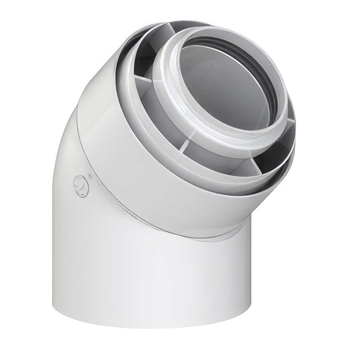 Viessmann AZ-Bogen 45 Grad DN 60/100 2 Stück