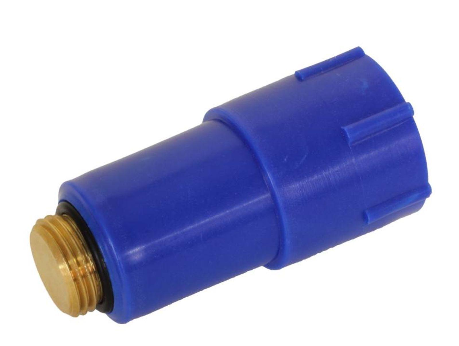 Baustopfen blau 1/2 Zoll mit Messinggewinde Set 10 Stück – Bild 2 von 3