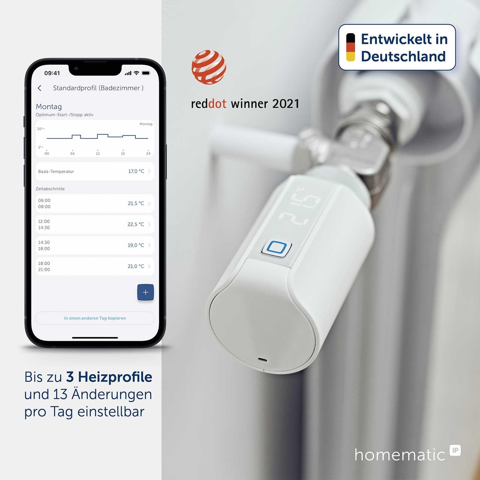 Homematic IP Smart Home Heizkörperthermostat Evo HmIP-eTRV-E – Bild 3 von 6