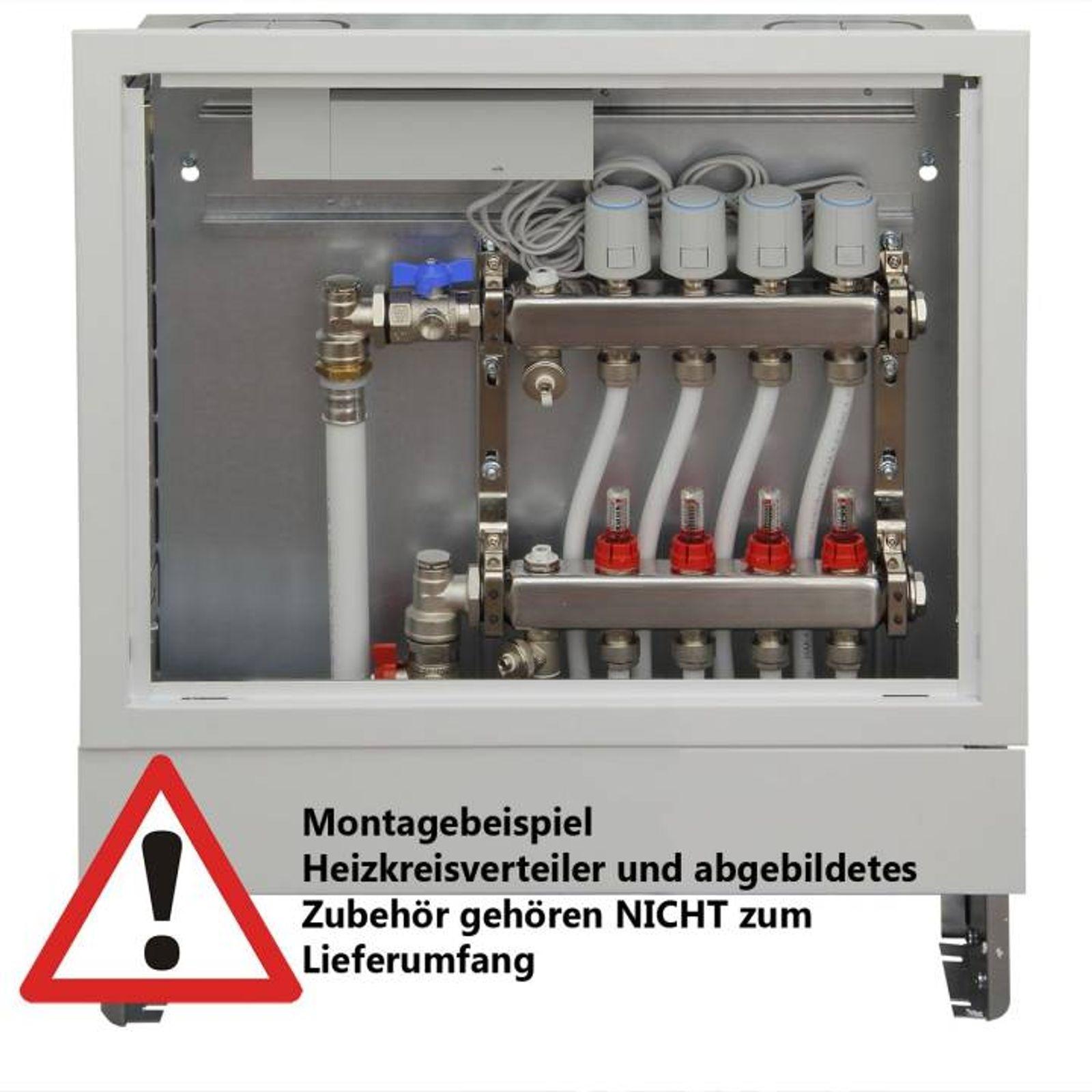 Verteilerschrank zur Selbstmontage Unterputz, für Heizkreisverteiler mit max. 10 Heizkreisen UP-S4 – Bild 3 von 4