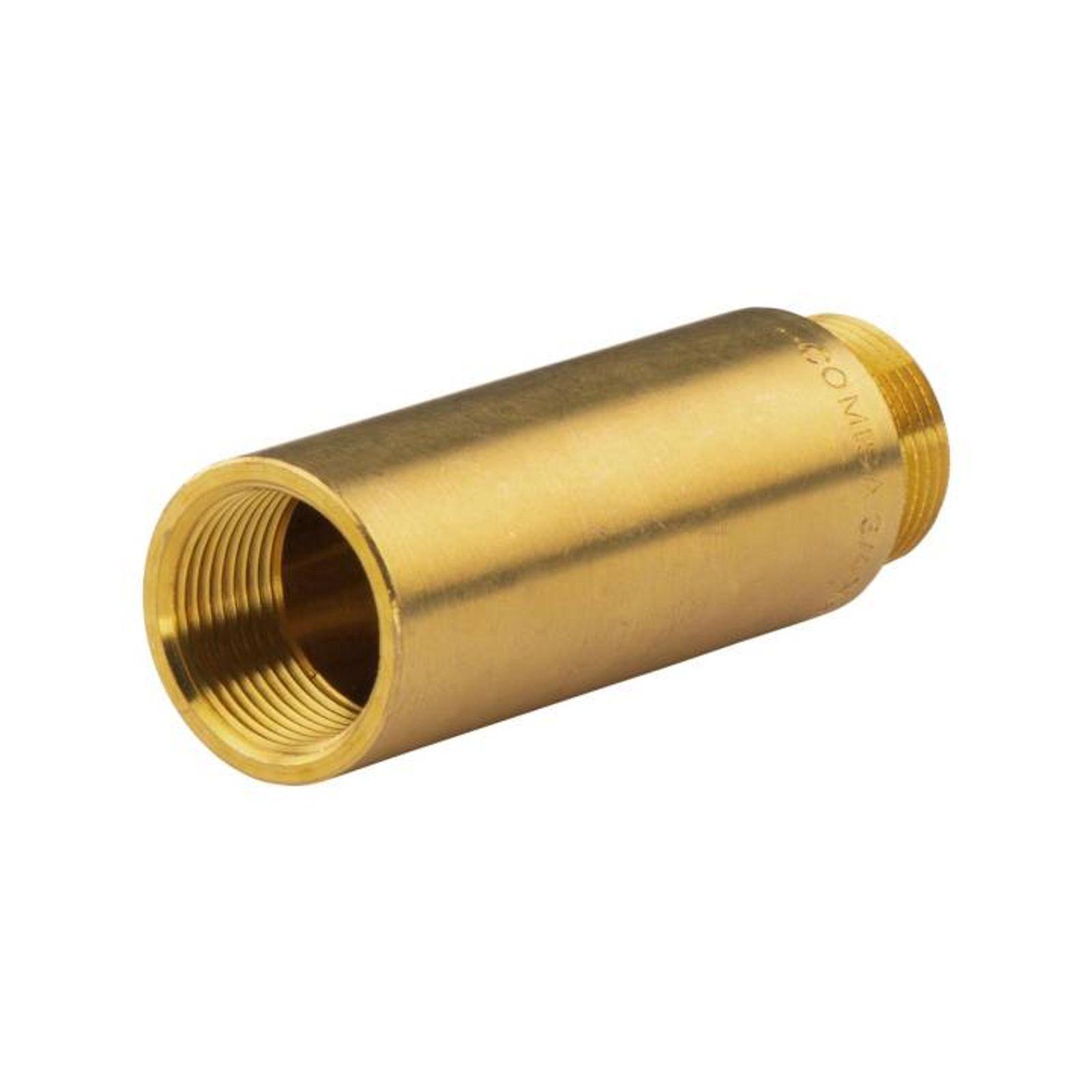 Messing Gewinde-Fitting Hahnverlängerung IG/AG 3/4" (DN 20) Länge 80 mm - schwere Ausführung – Bild 2 von 2