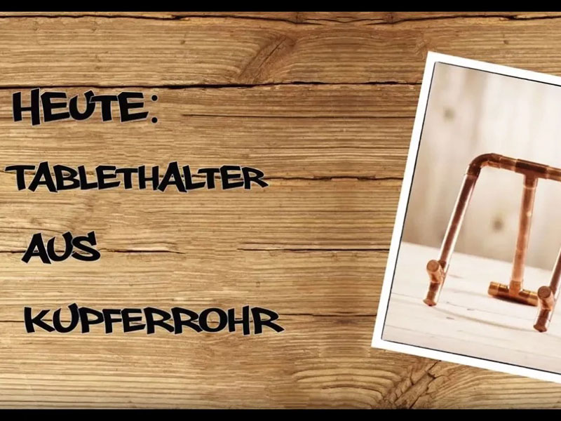 #03 Tablethalter aus Kupferrohr ganz einfach selber bauen