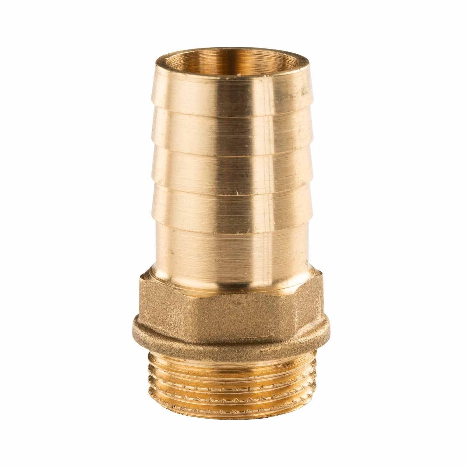 Messing Gewinde-Fitting Schlauchanschluss 3/4" AG (DN 20) Länge 25 mm - schwere Ausführung – Bild 2 von 3