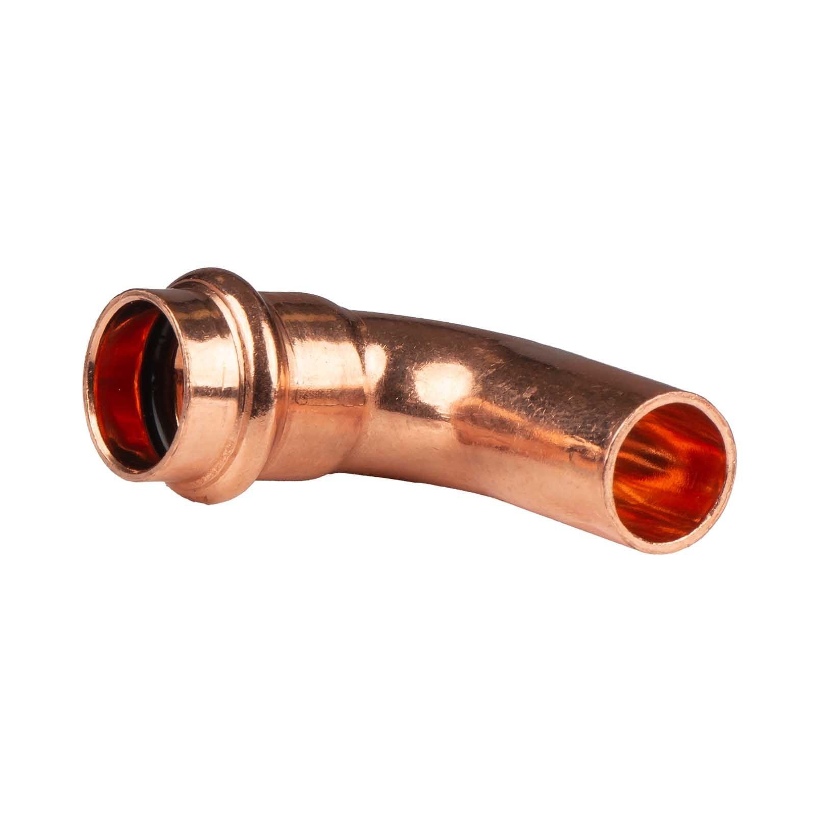 Kupfer Pressfitting Bogen 90° 18 mm Innen x Aussen V+M-Kontur DVGW – Bild 2 von 2